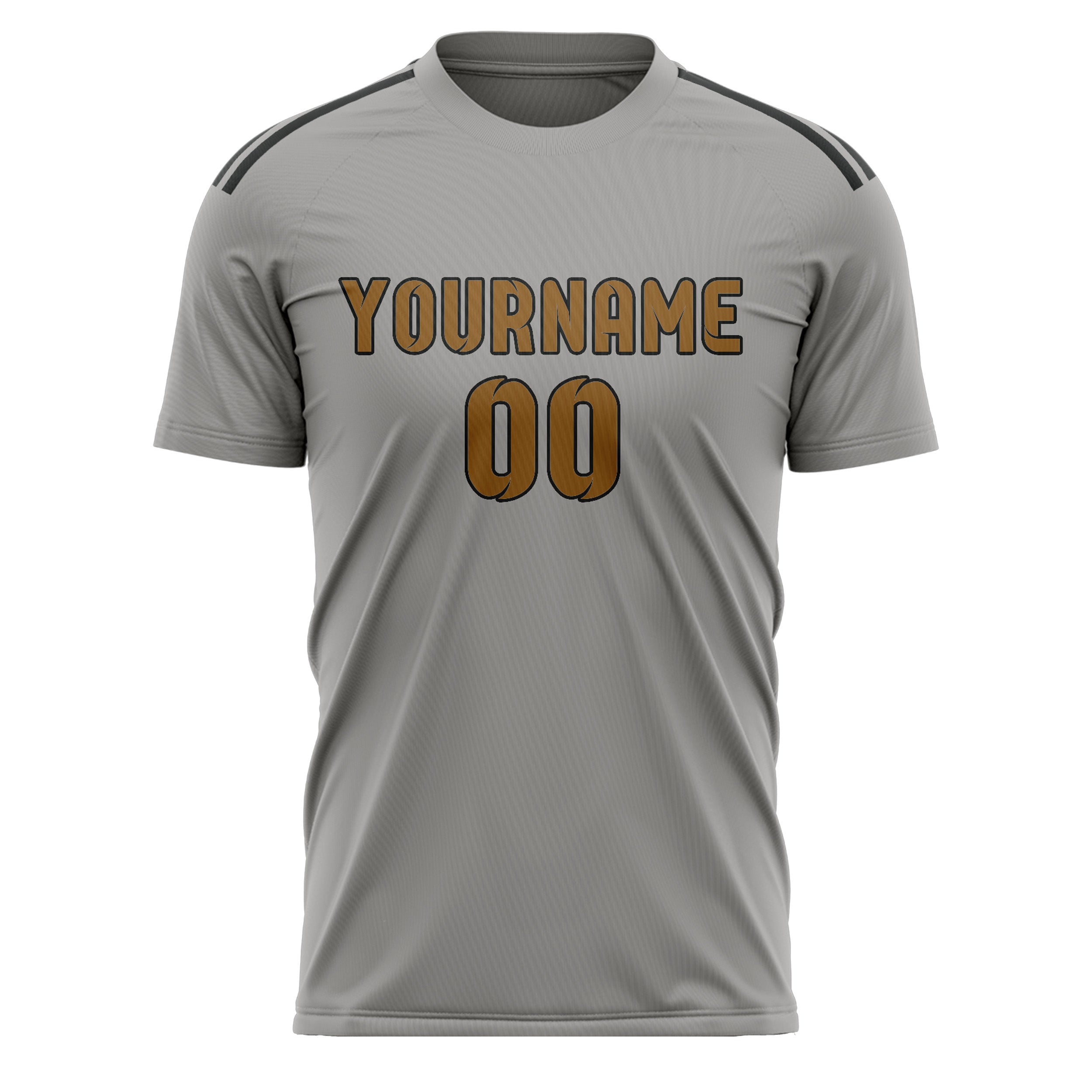 Custom Gray Khaki Soccer Jersey