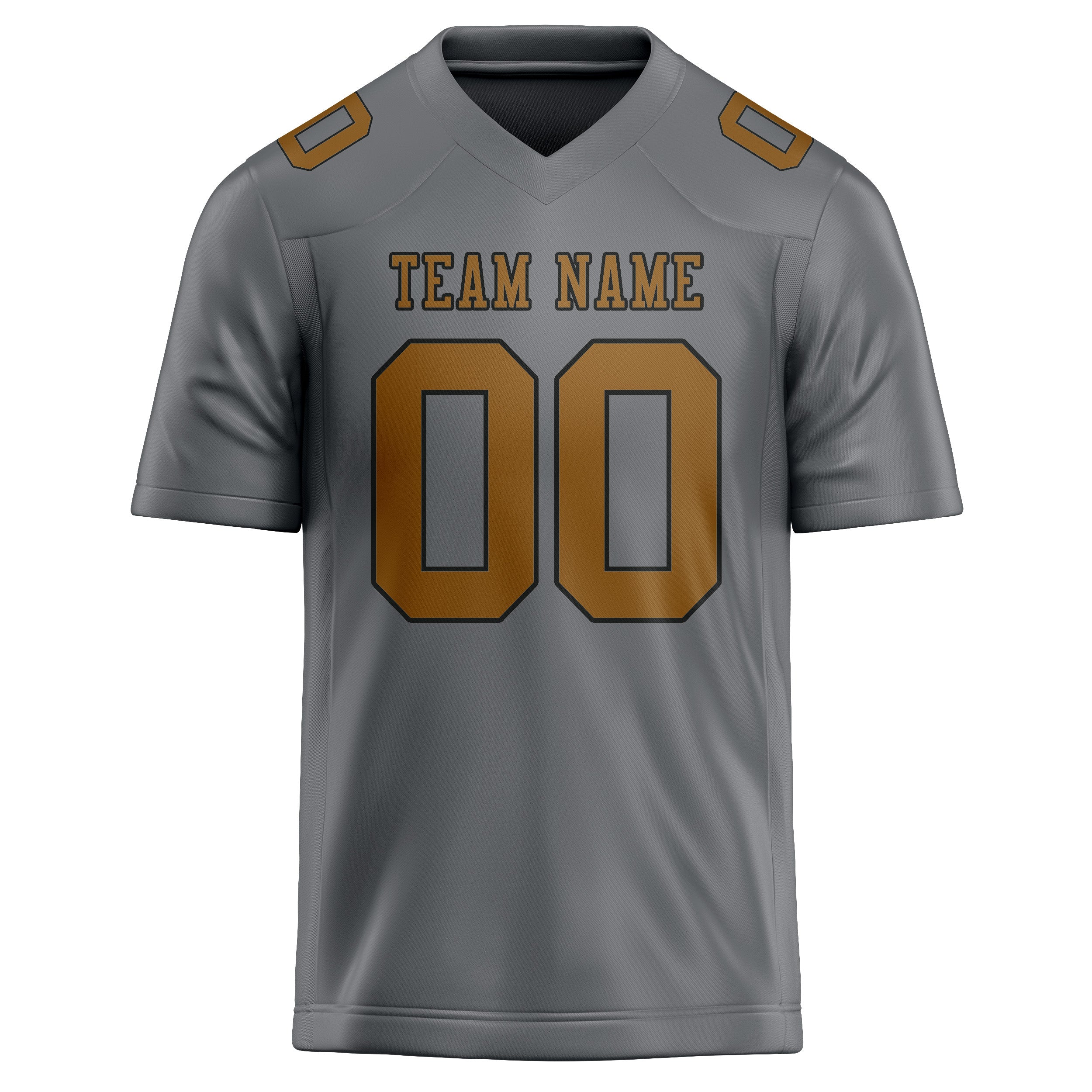 Custom Gray Khaki Football Jersey