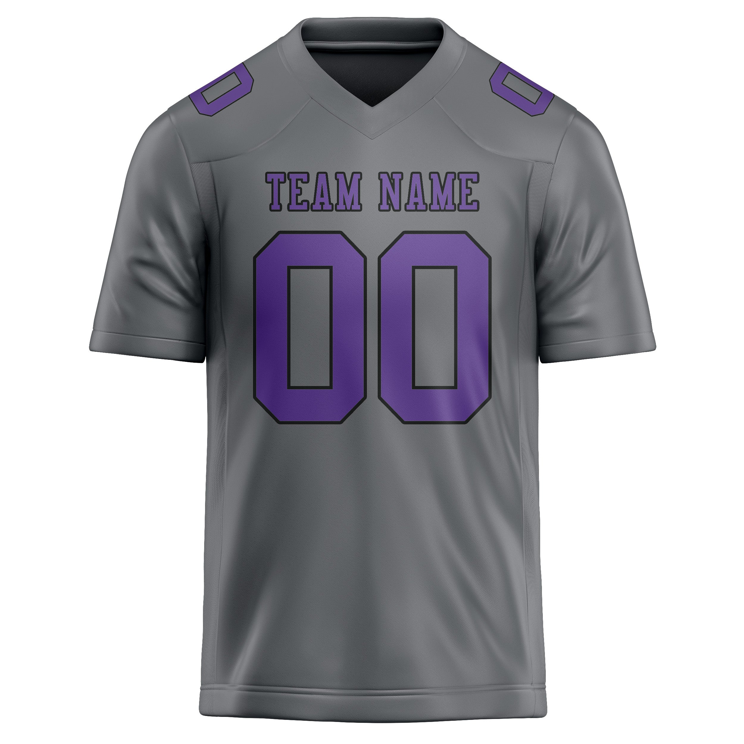 Custom Gray Light Purple Football Jersey