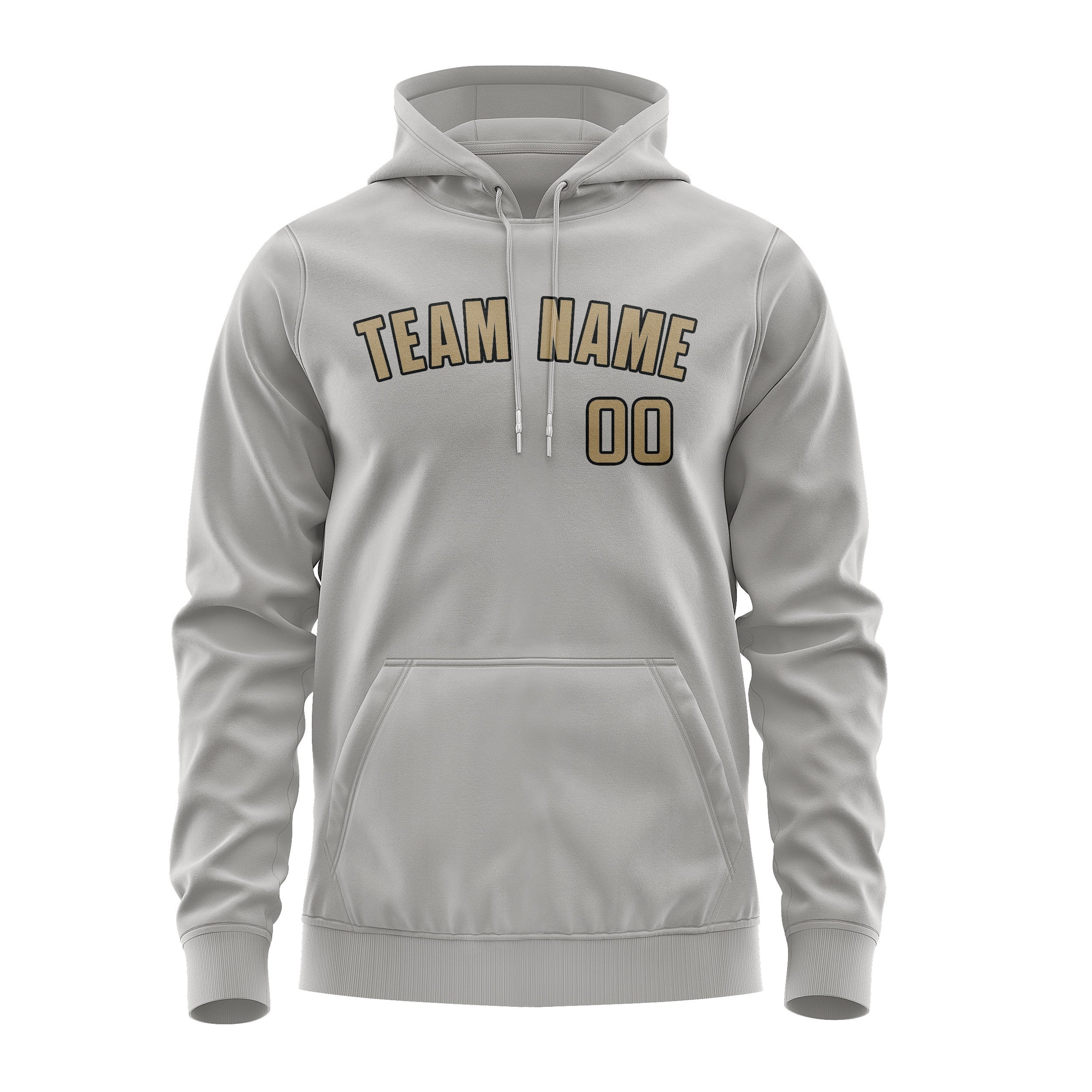 Custom Gray Light Khaki Hoodie