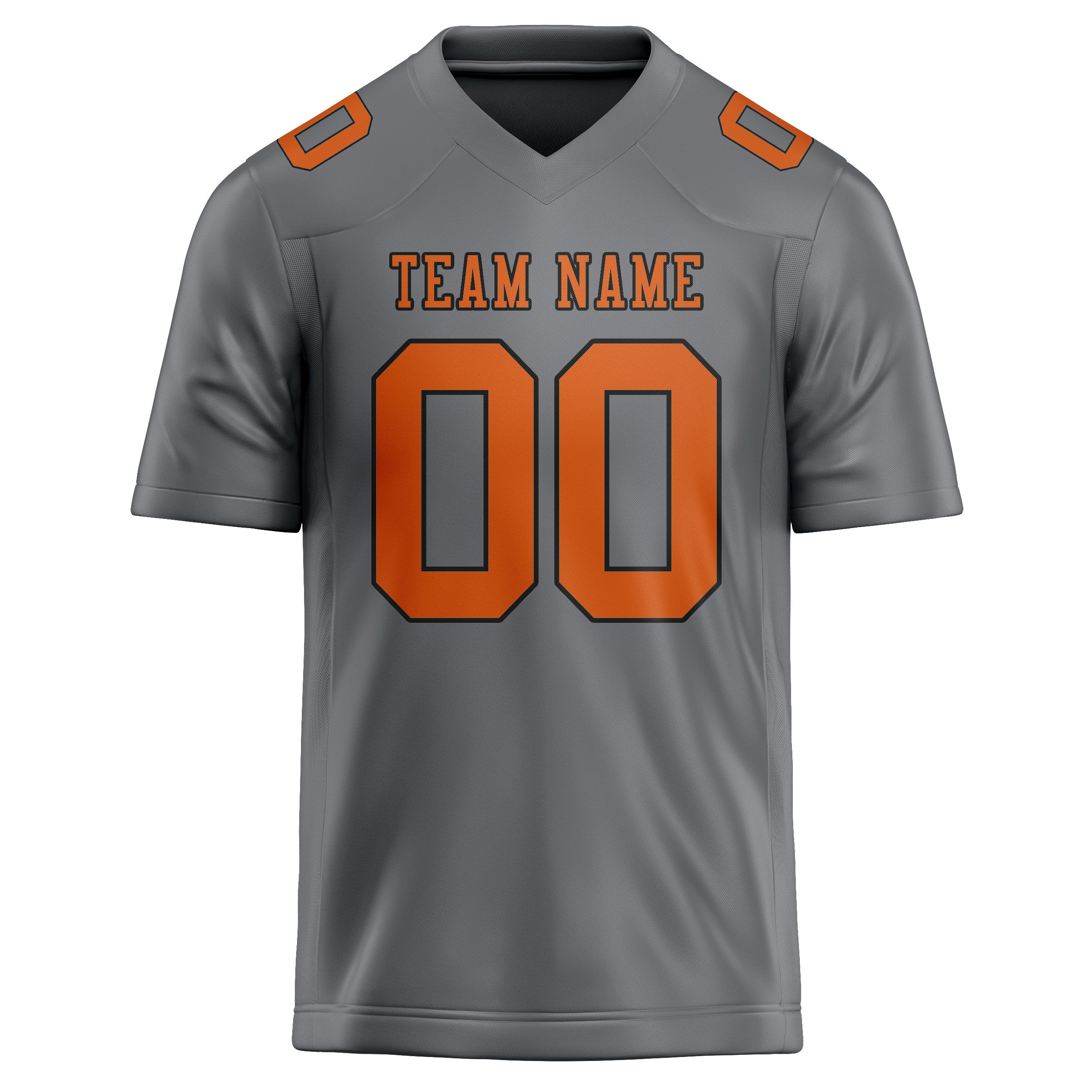 Custom Gray Orange Football Jersey