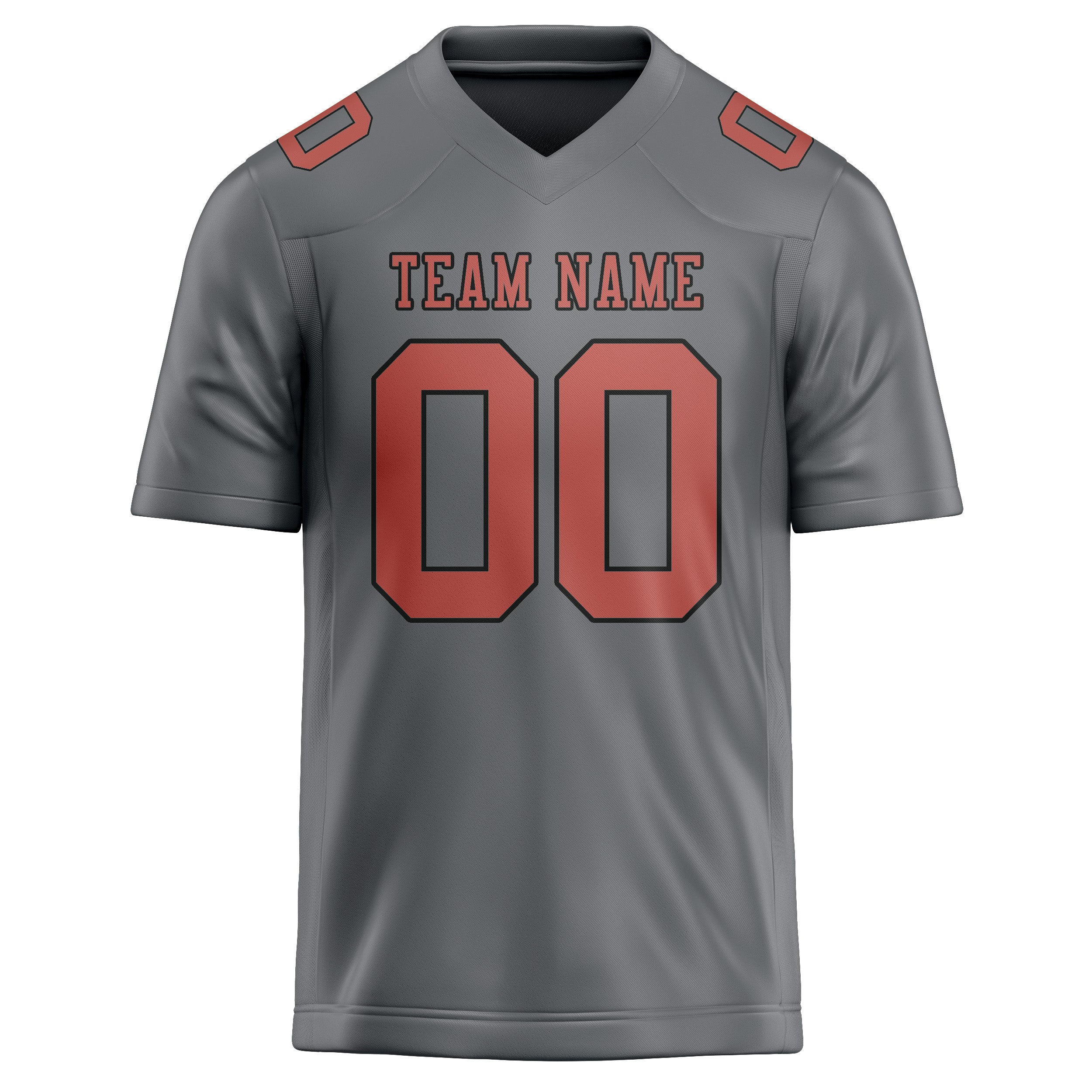 Custom Gray Copper Rose Football Jersey