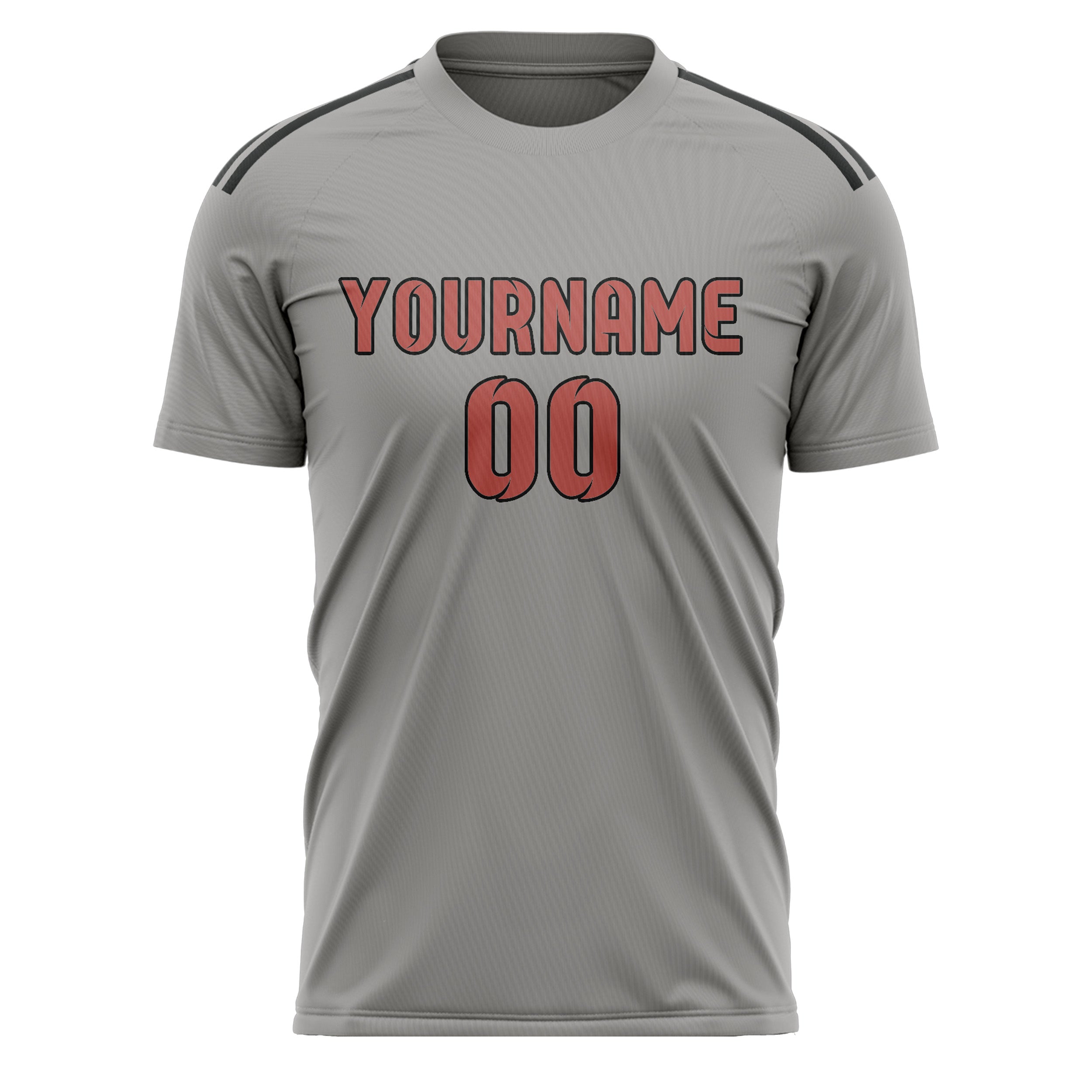 Custom Gray Copper Rose Soccer Jersey