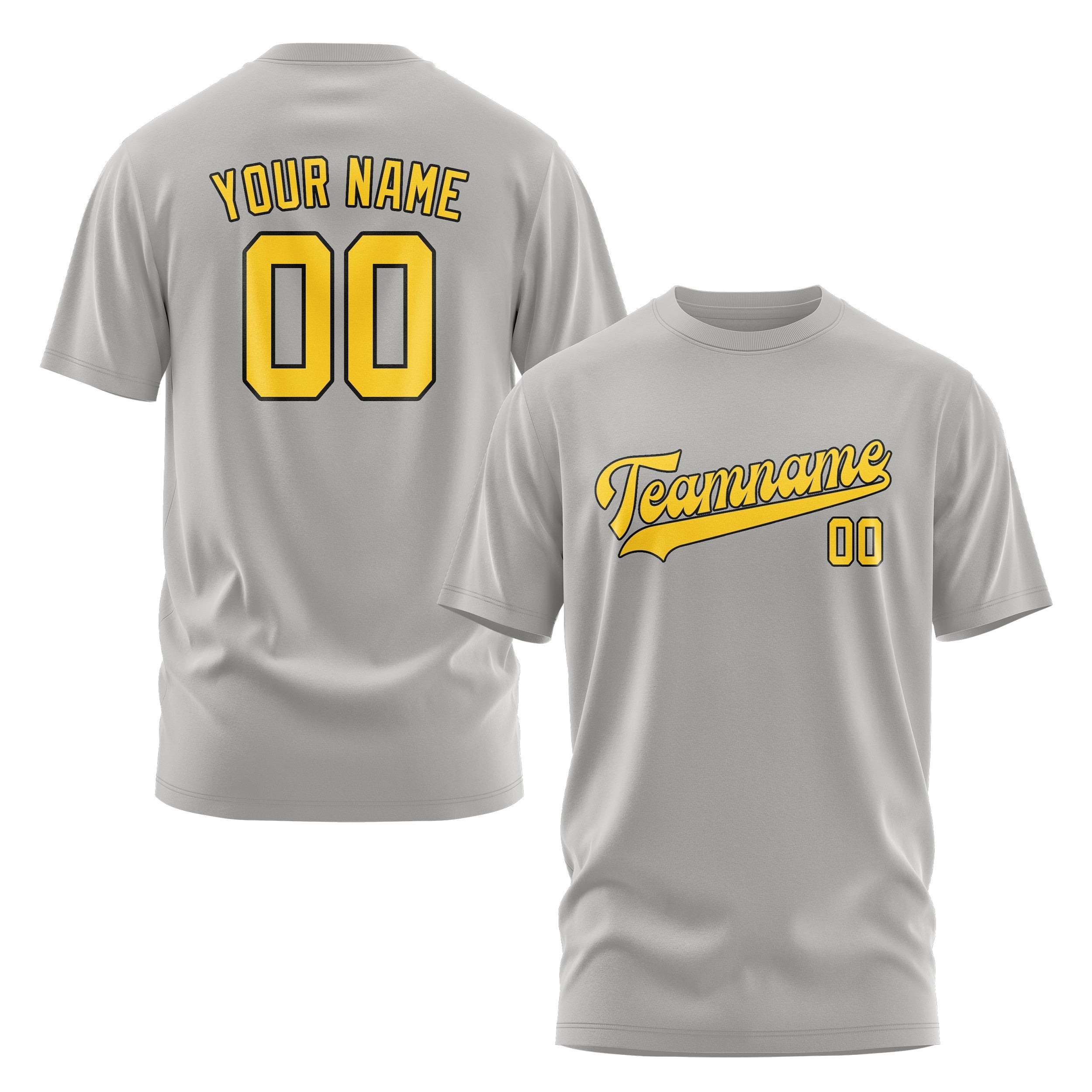 Custom Gray Gold T-Shirt