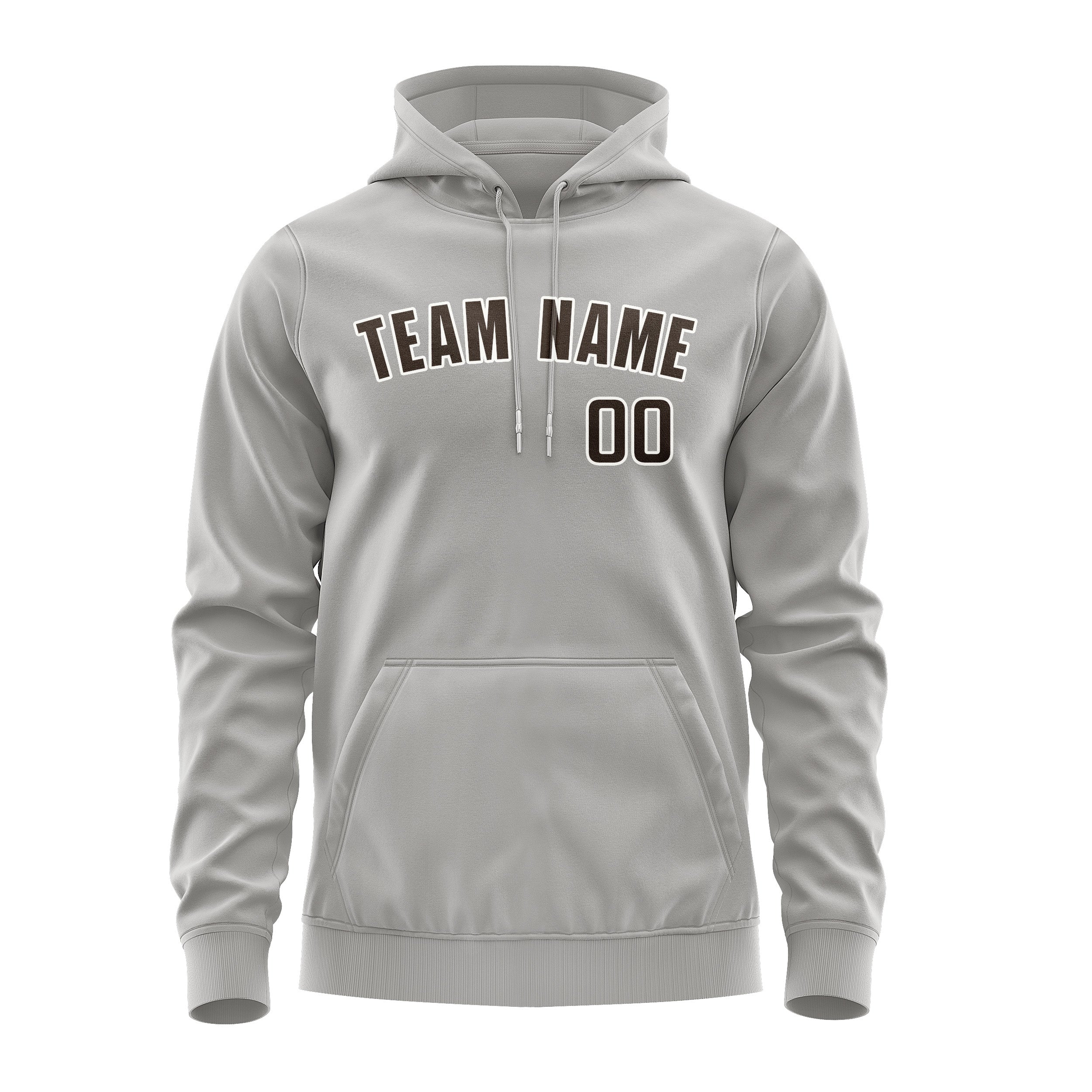 Custom Gray Brown Hoodie