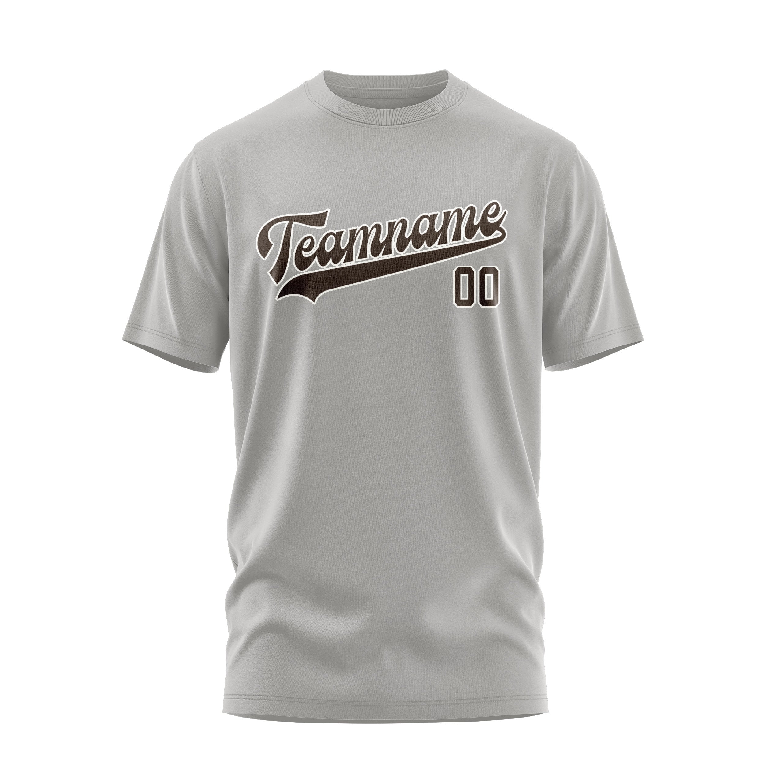 Custom Gray Brown T-Shirt
