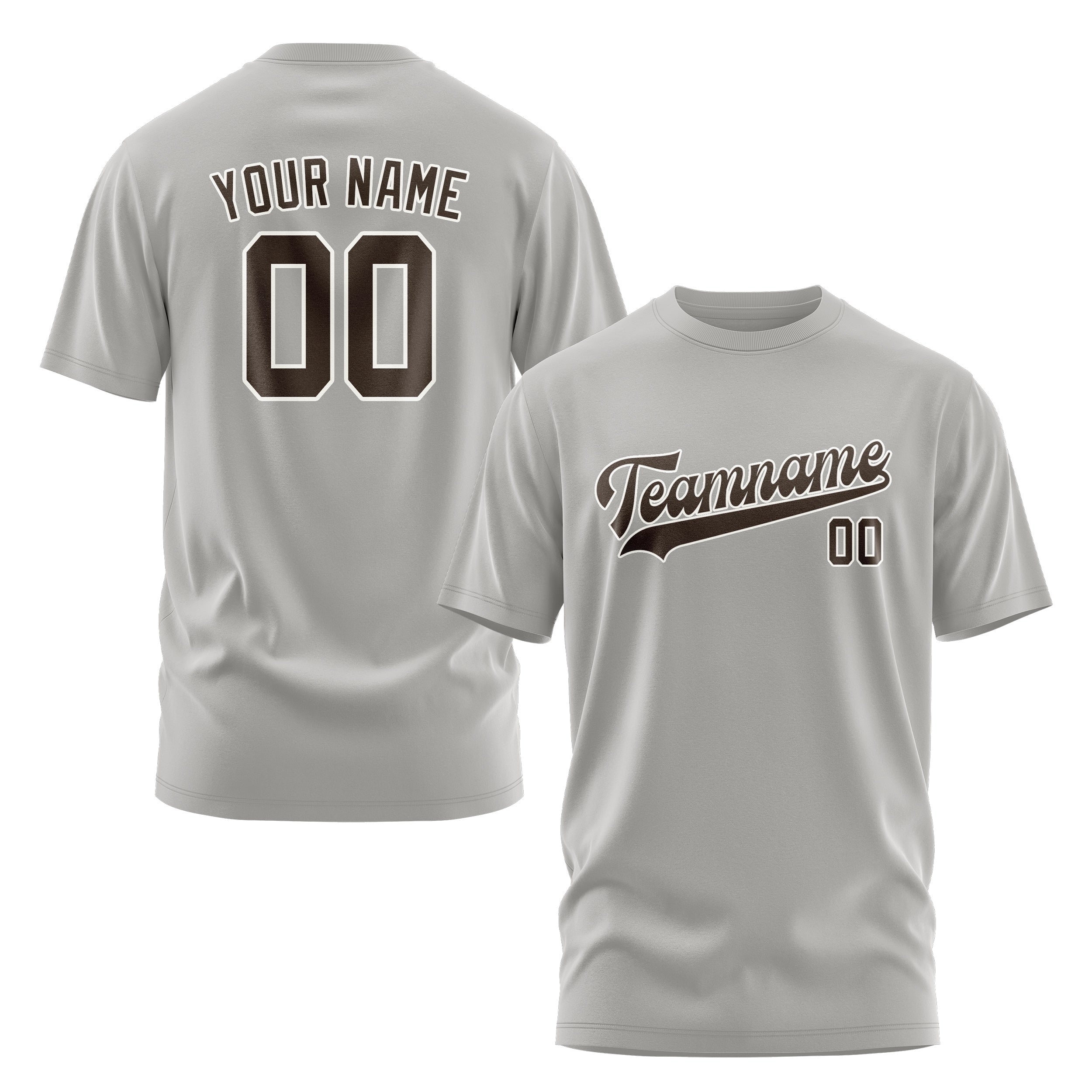 Custom Gray Brown T-Shirt