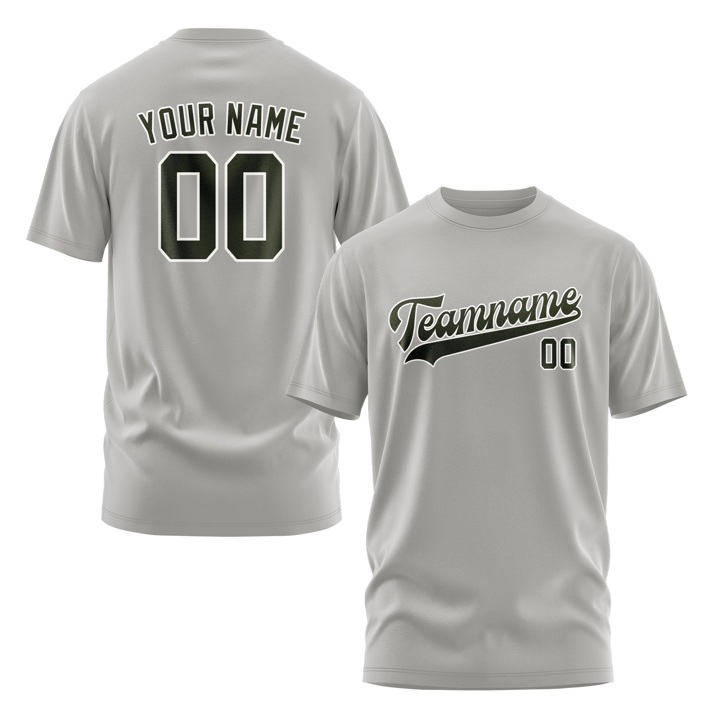 Custom Gray Olive T-Shirt