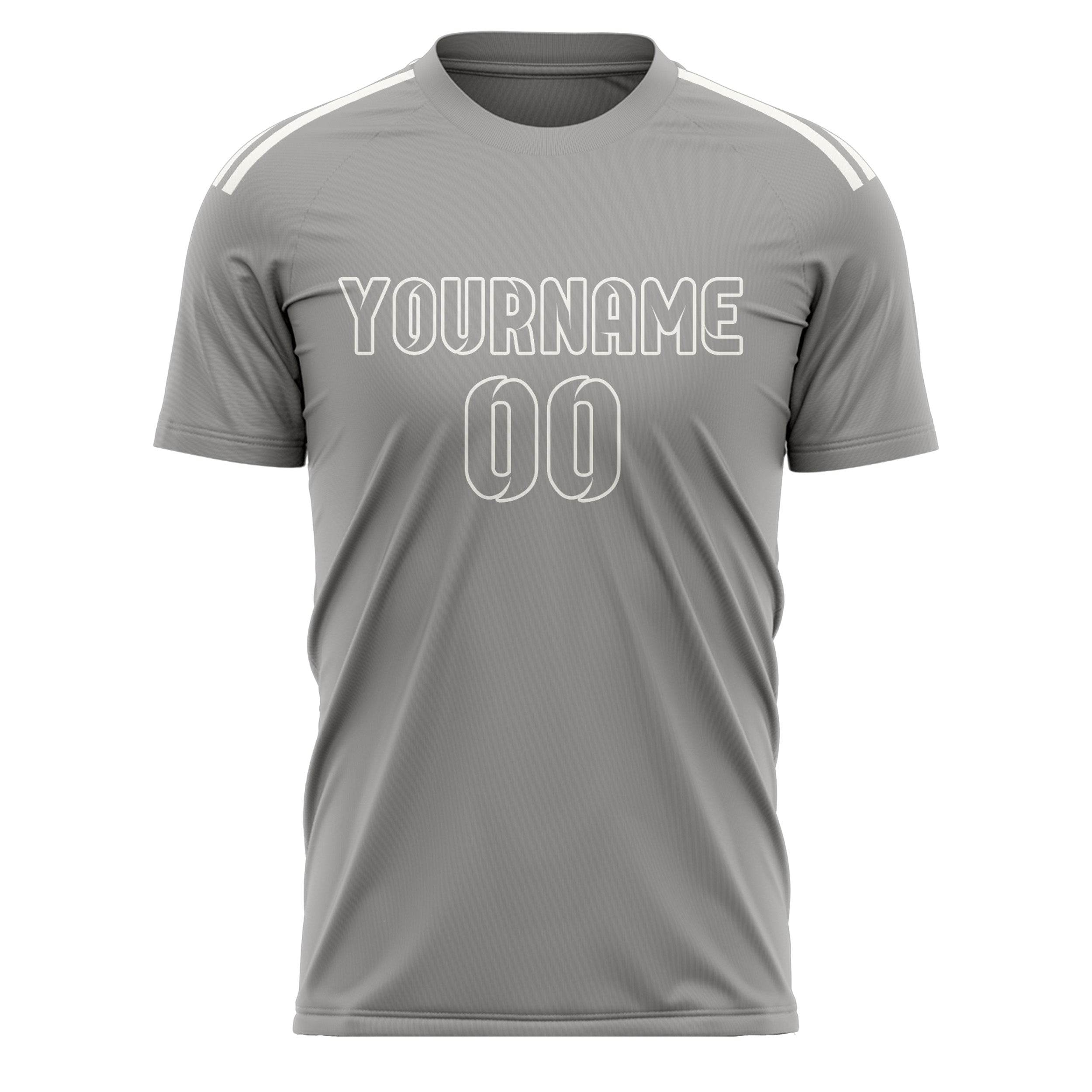 Custom Gray Gray Soccer Jersey