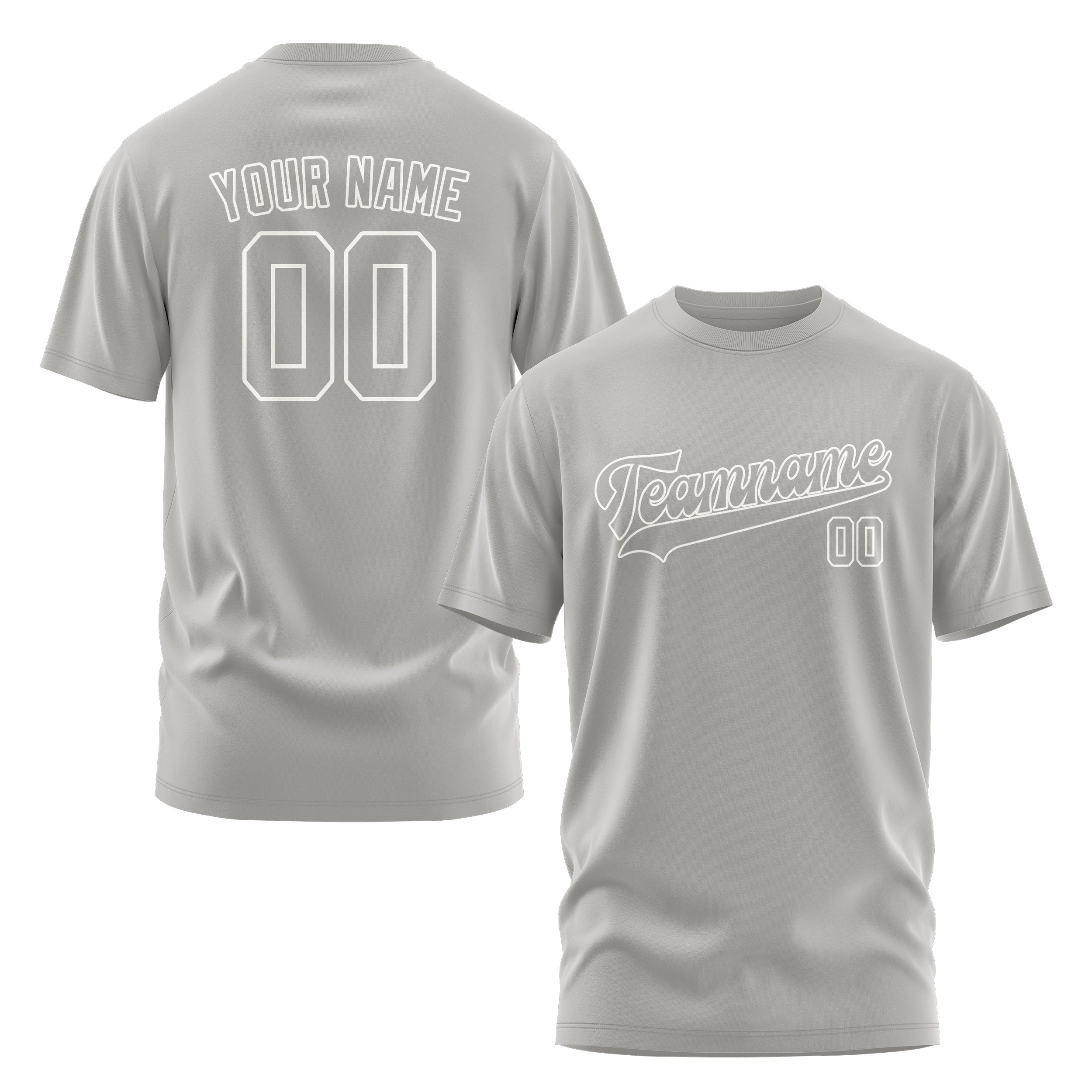 Custom Gray Gray T-Shirt