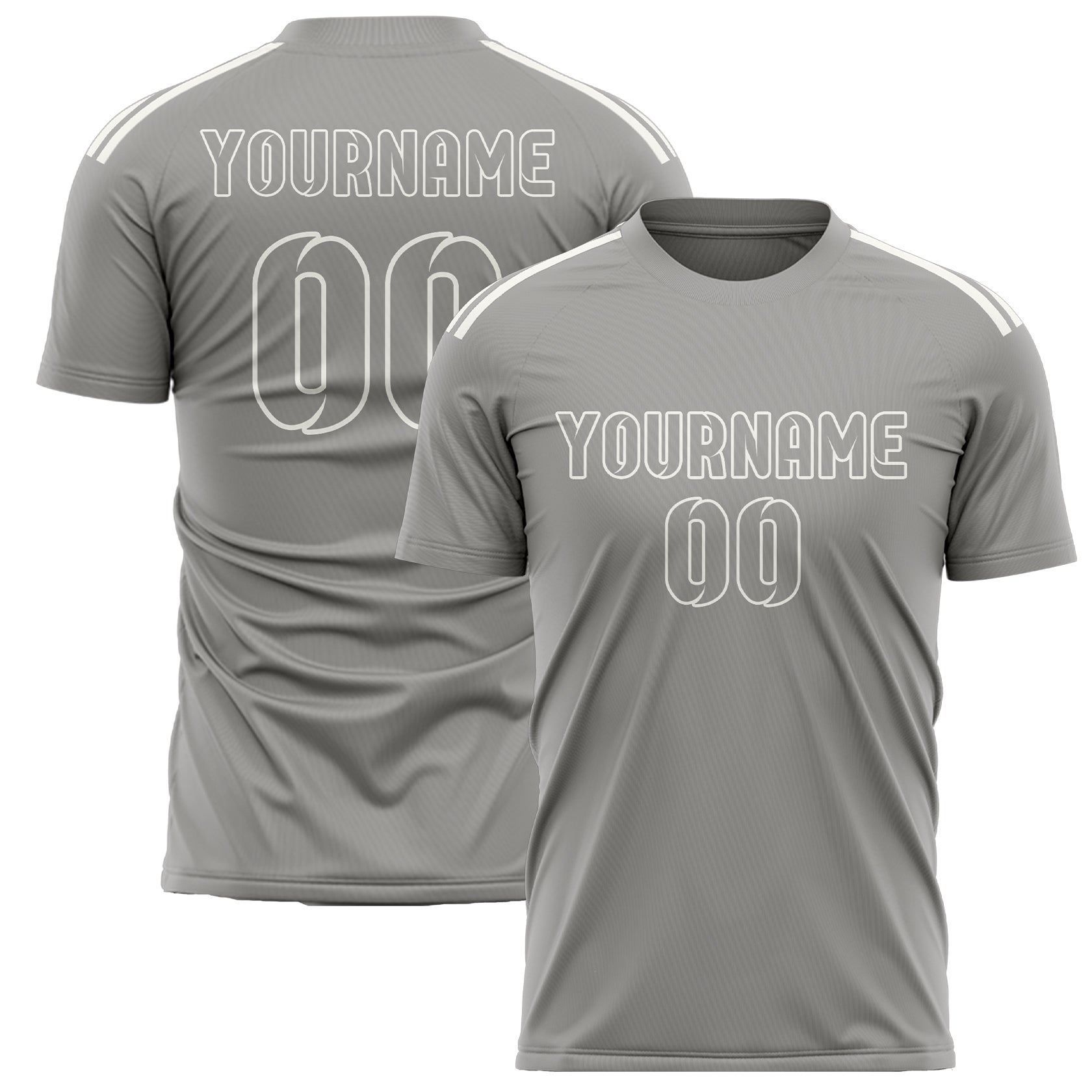 Custom Gray Gray Soccer Jersey