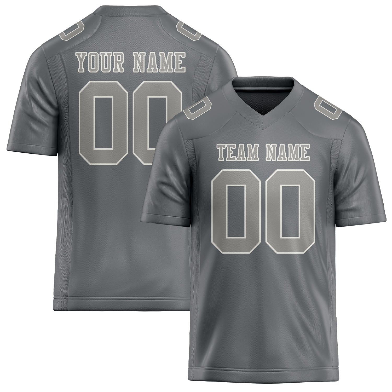 Custom Gray Gray Football Jersey
