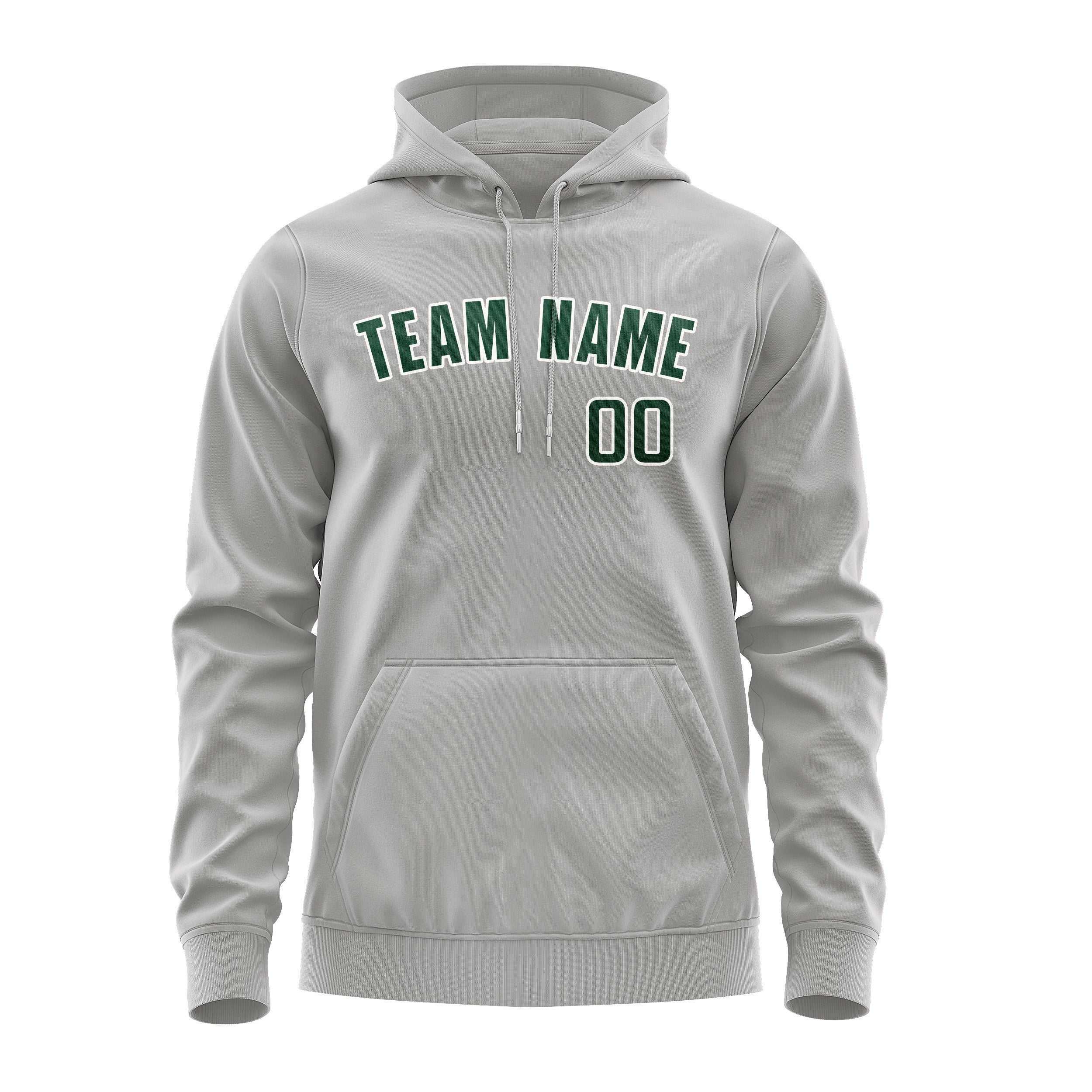 Custom Gray Green Hoodie
