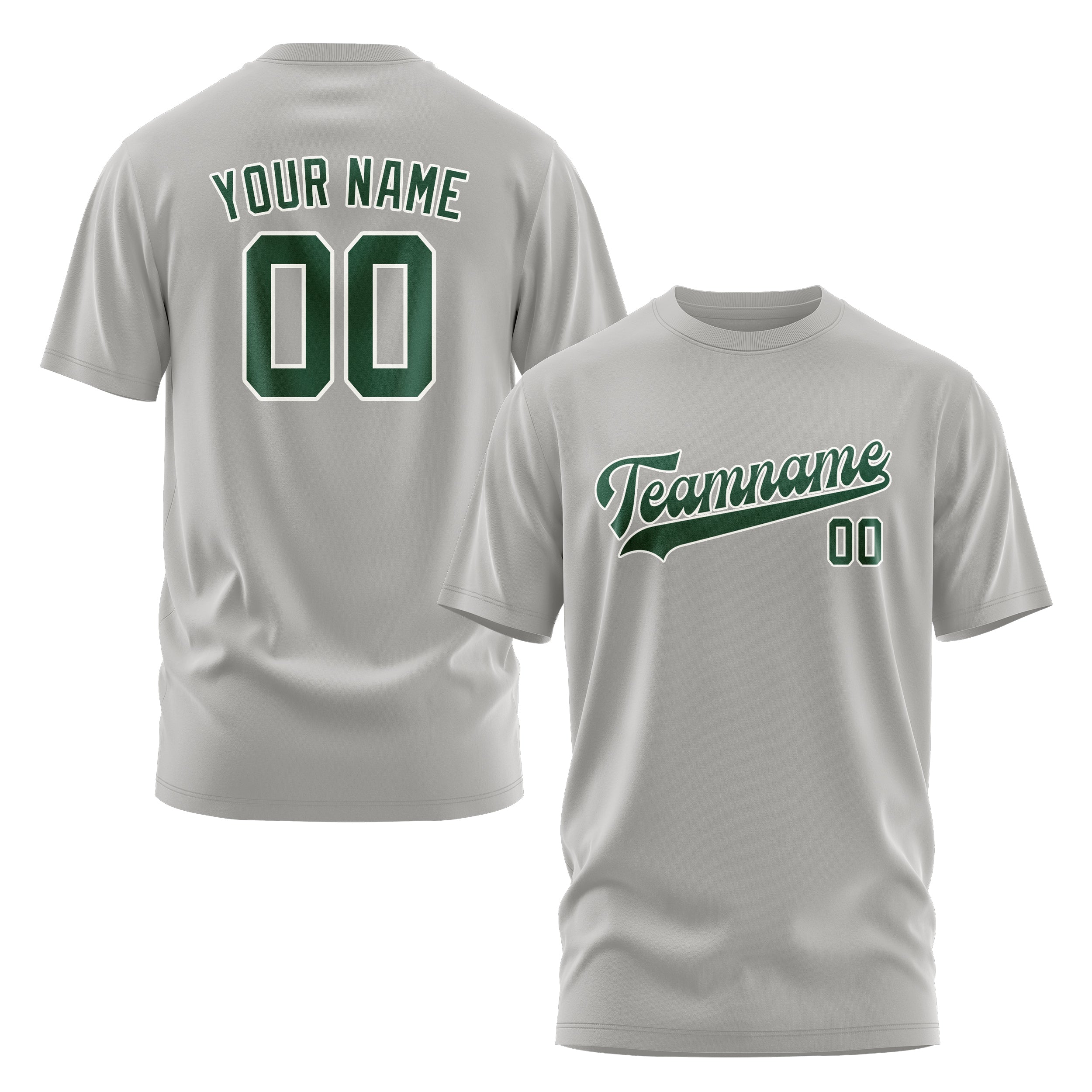Custom Gray Green T-Shirt