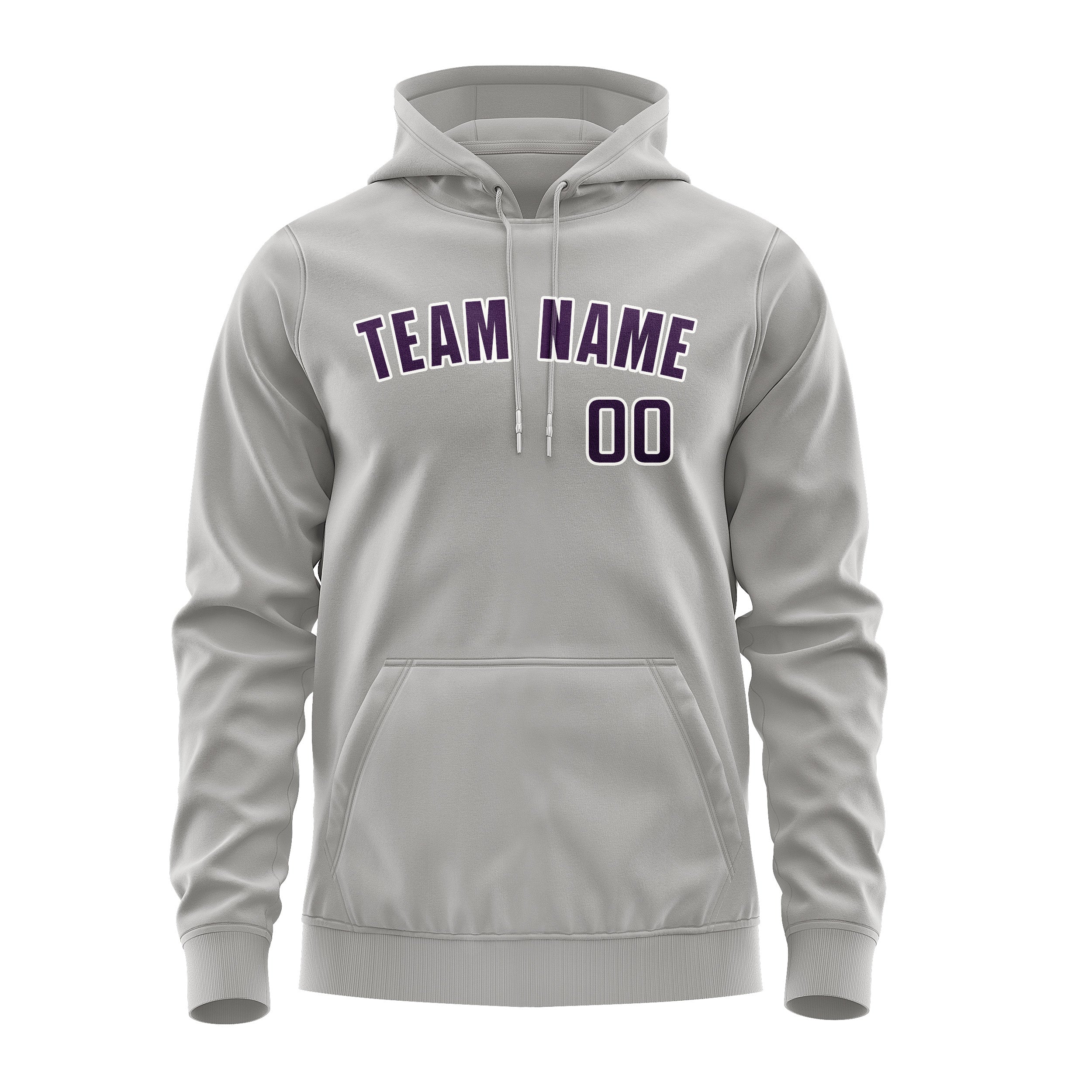 Custom Gray Purple Hoodie