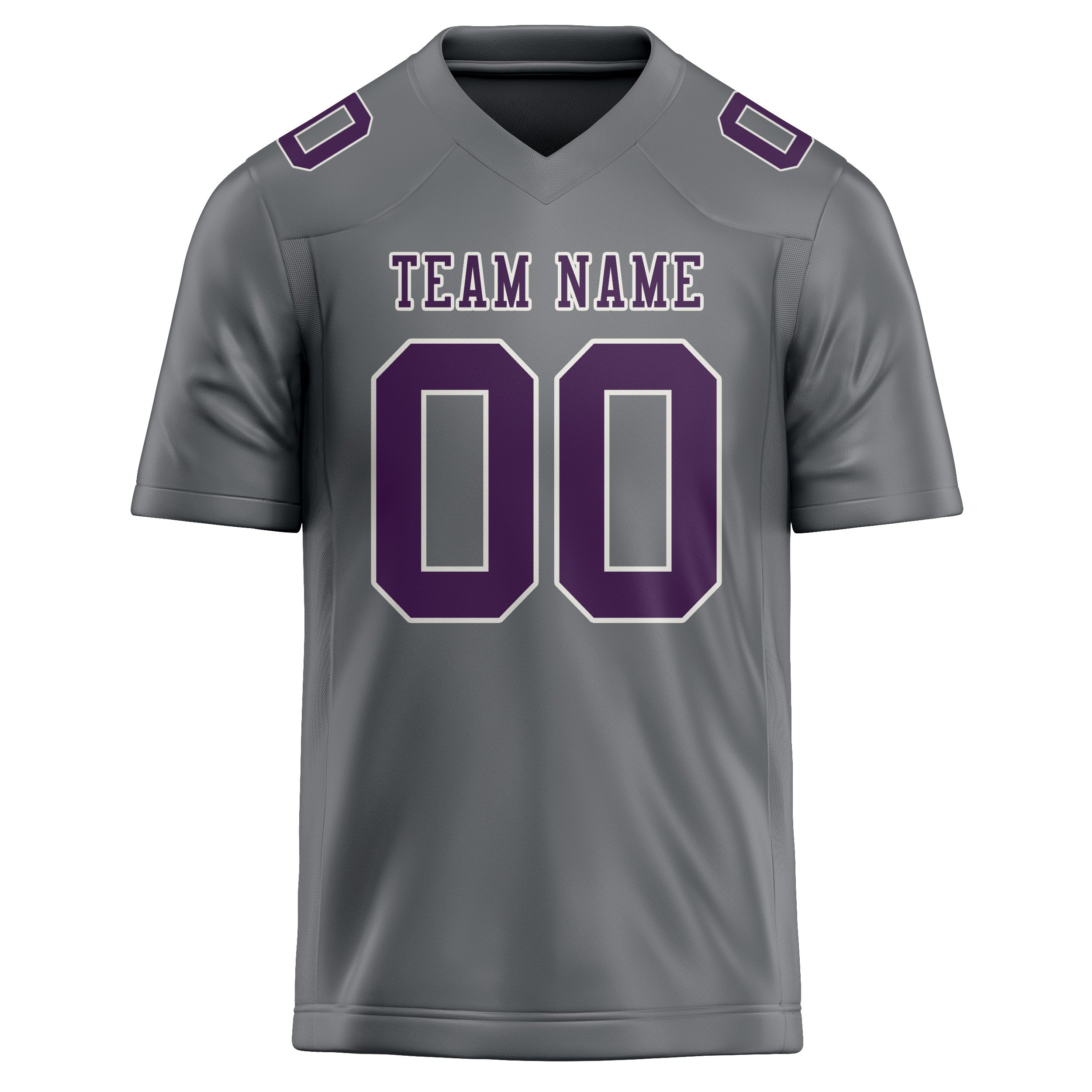Custom Gray Purple Football Jersey