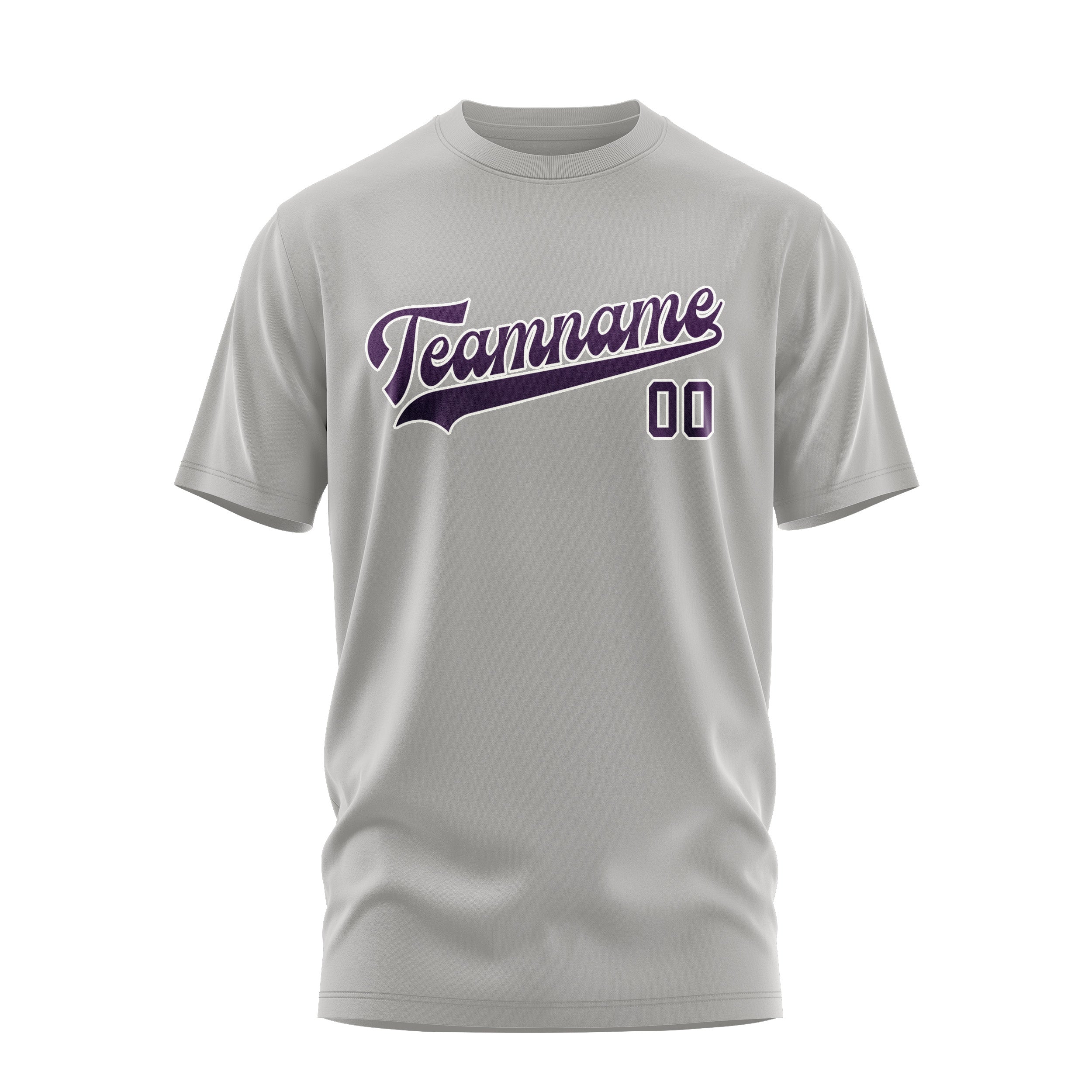 Custom Gray Purple T-Shirt