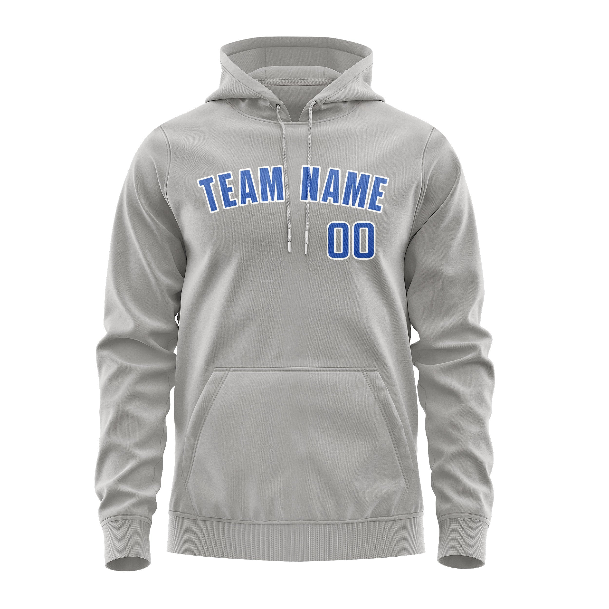 Custom Gray Sky Blue Hoodie