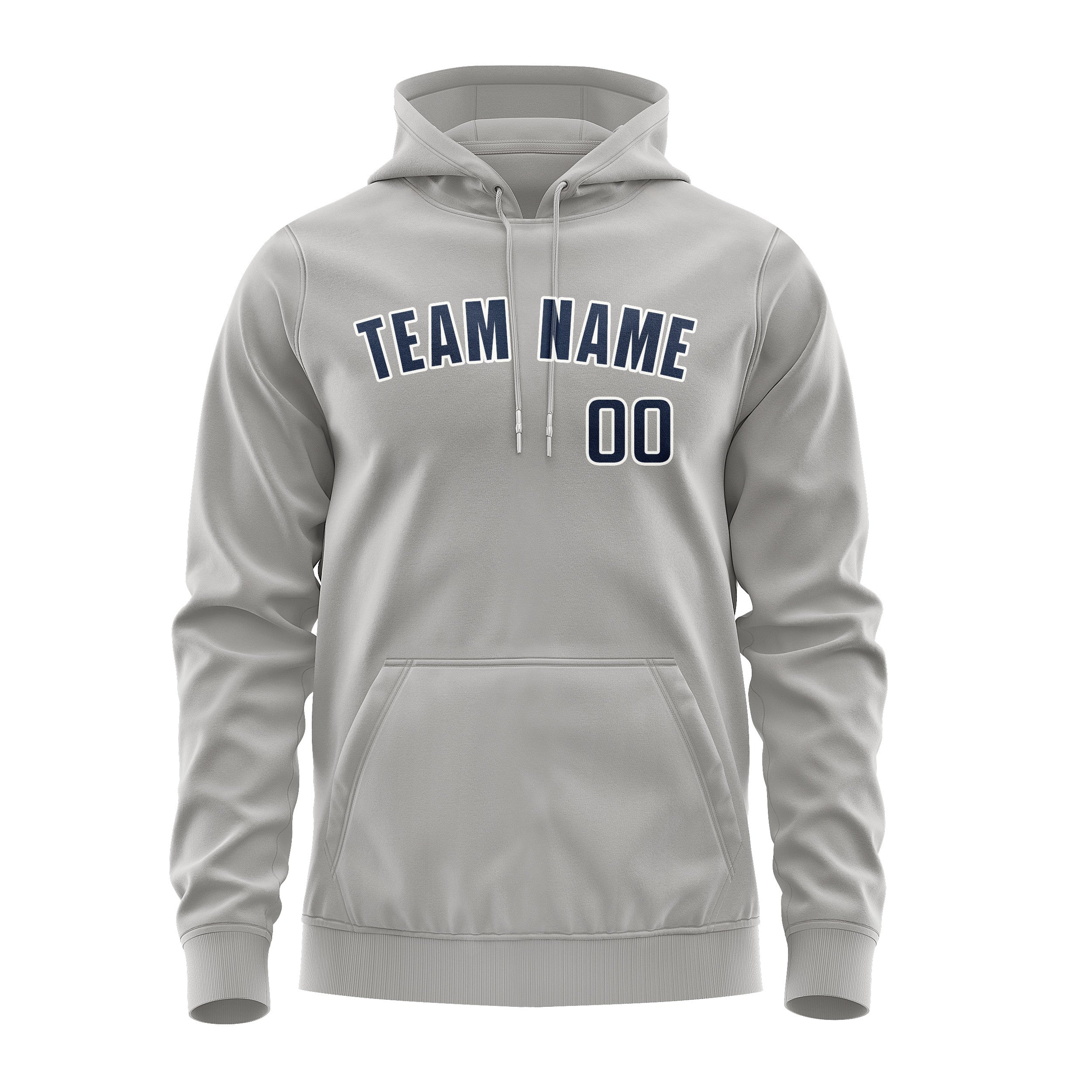 Custom Gray Blue Hoodie