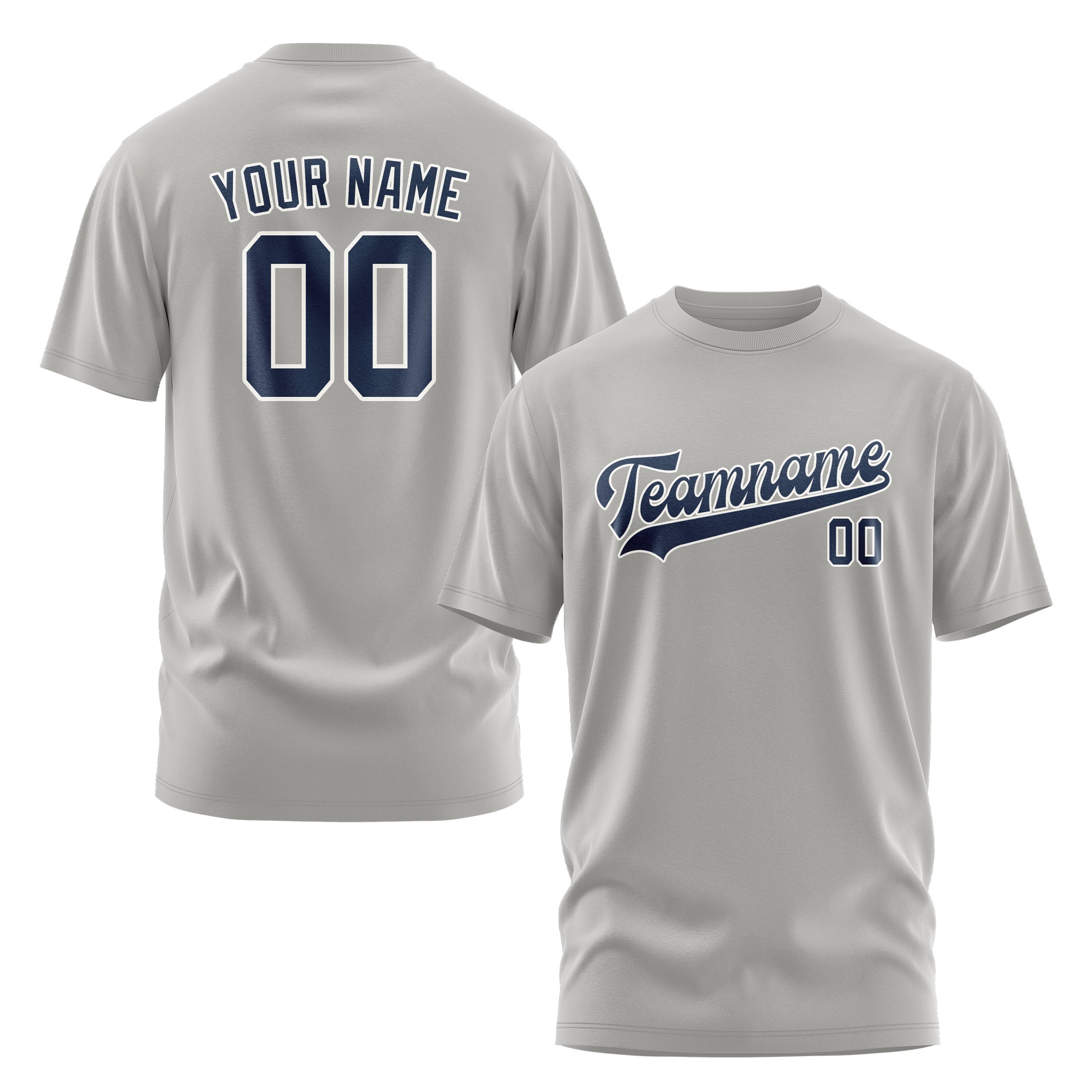 Custom Gray Blue T-Shirt