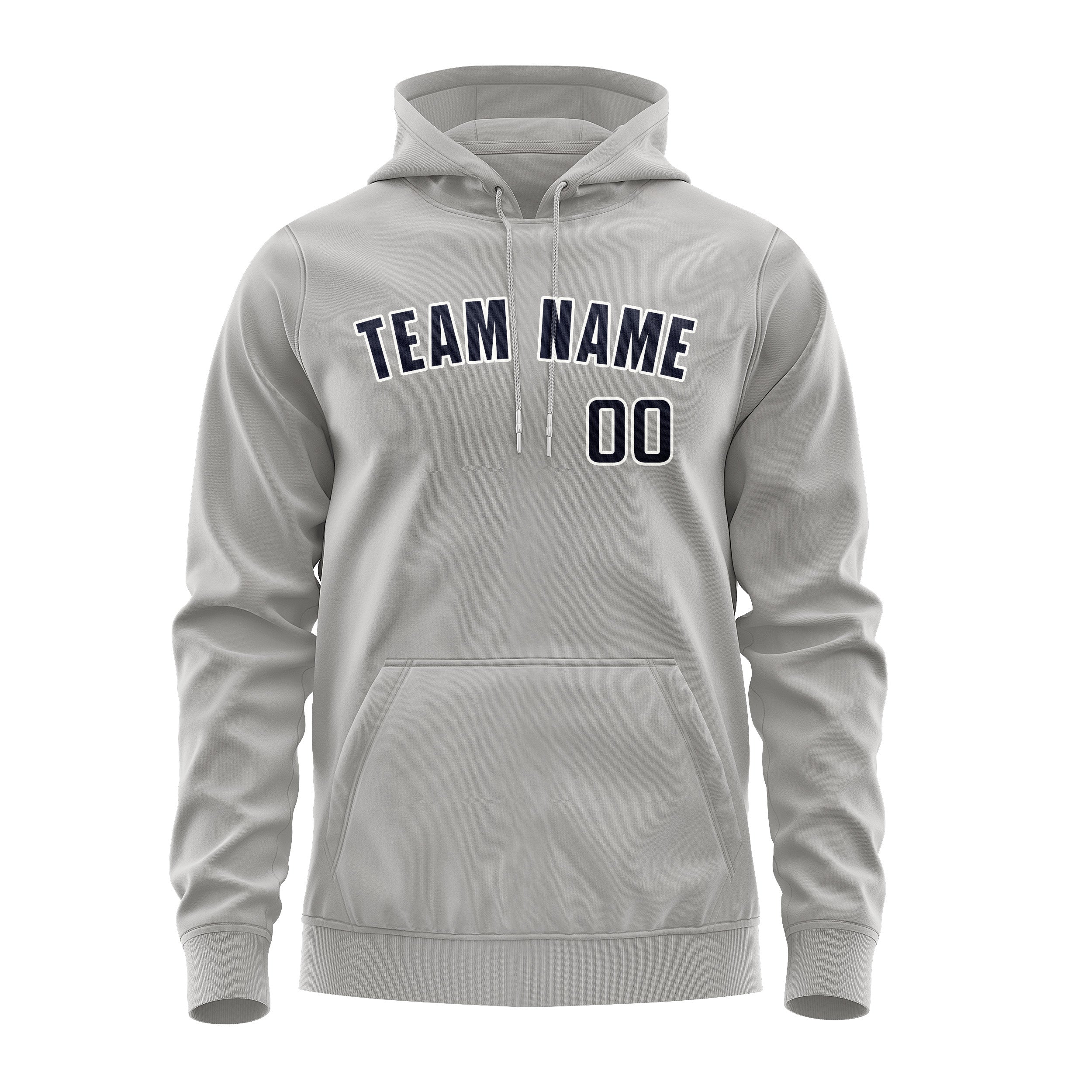 Custom Gray Navy Hoodie