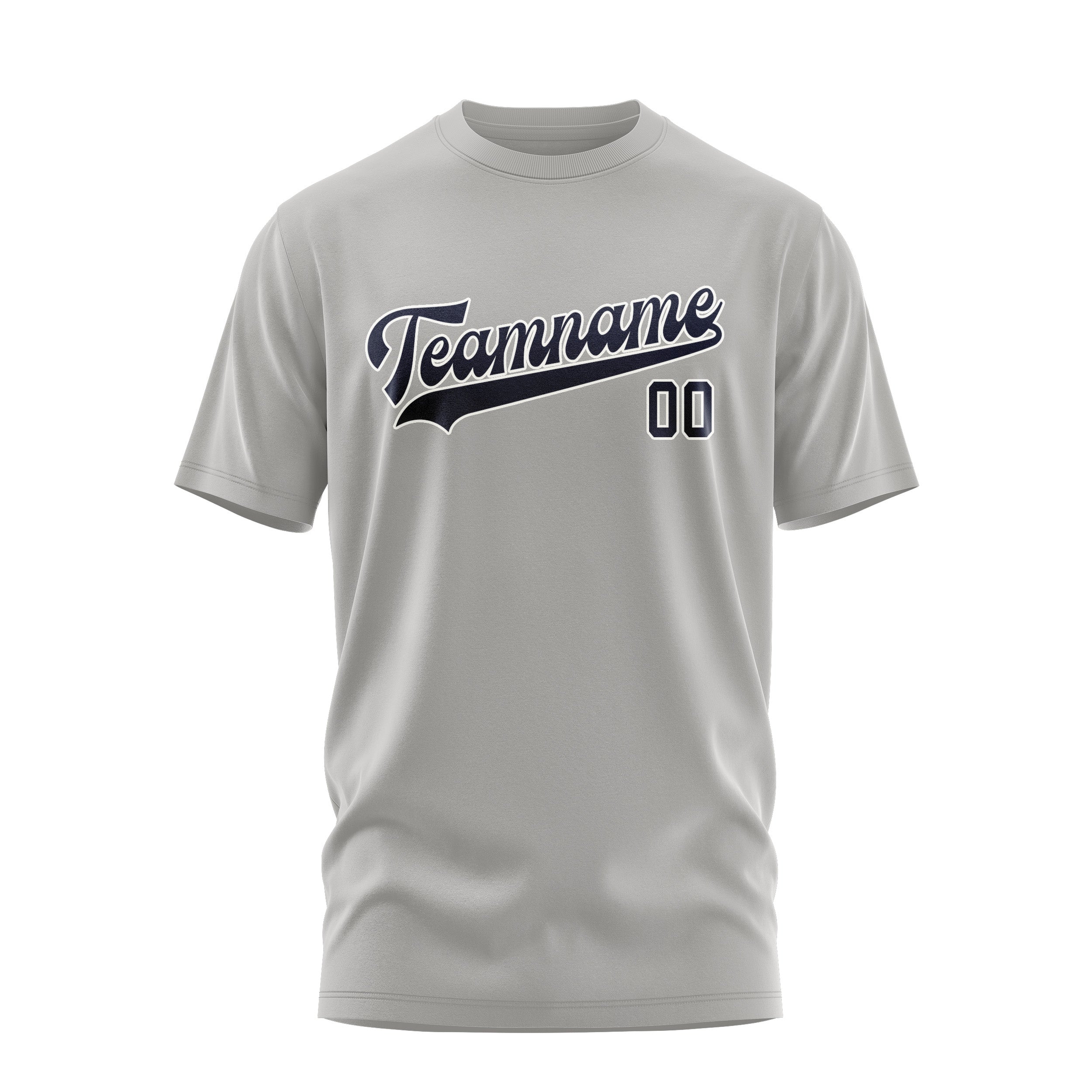 Custom Gray Navy T-Shirt