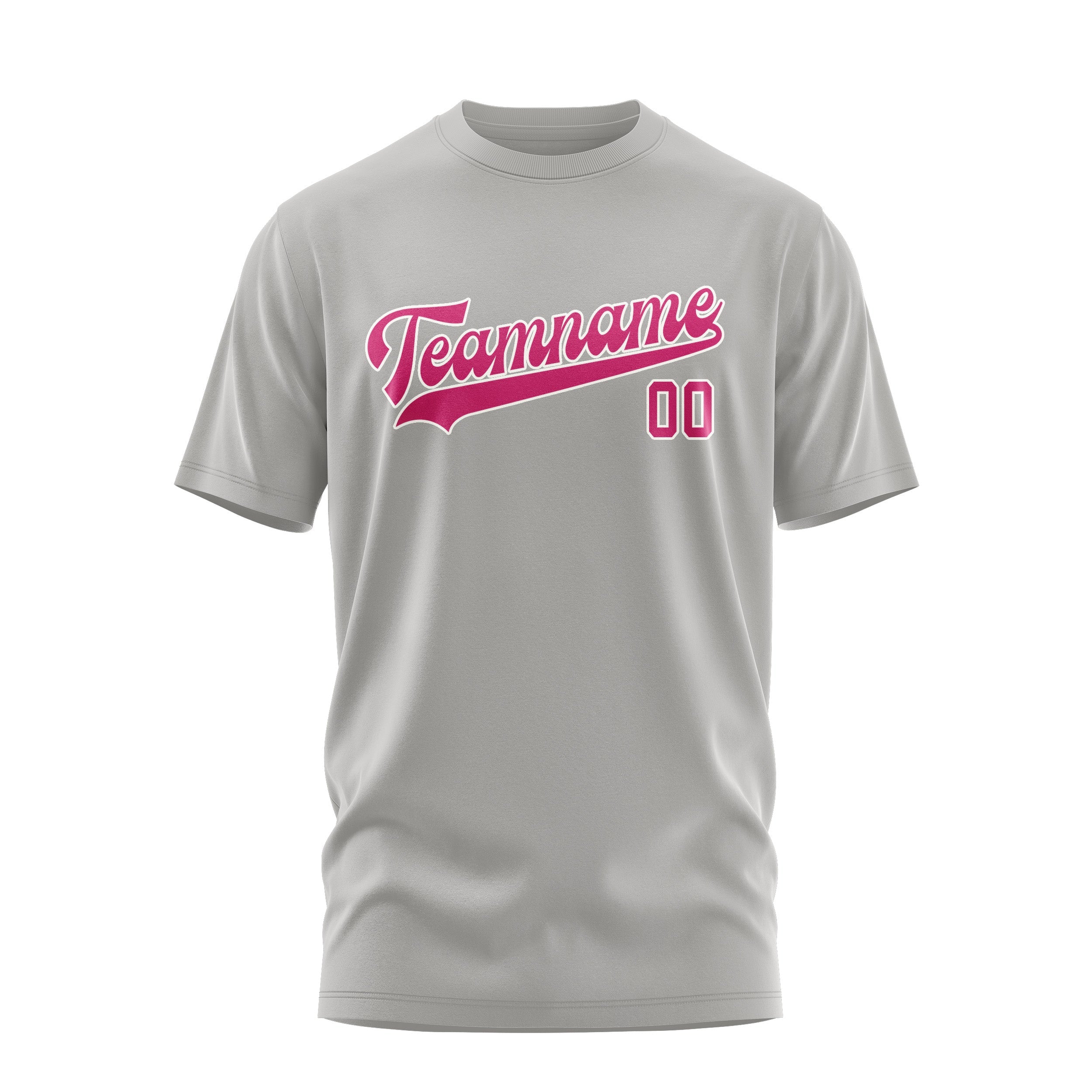 Custom Gray Pink T-Shirt