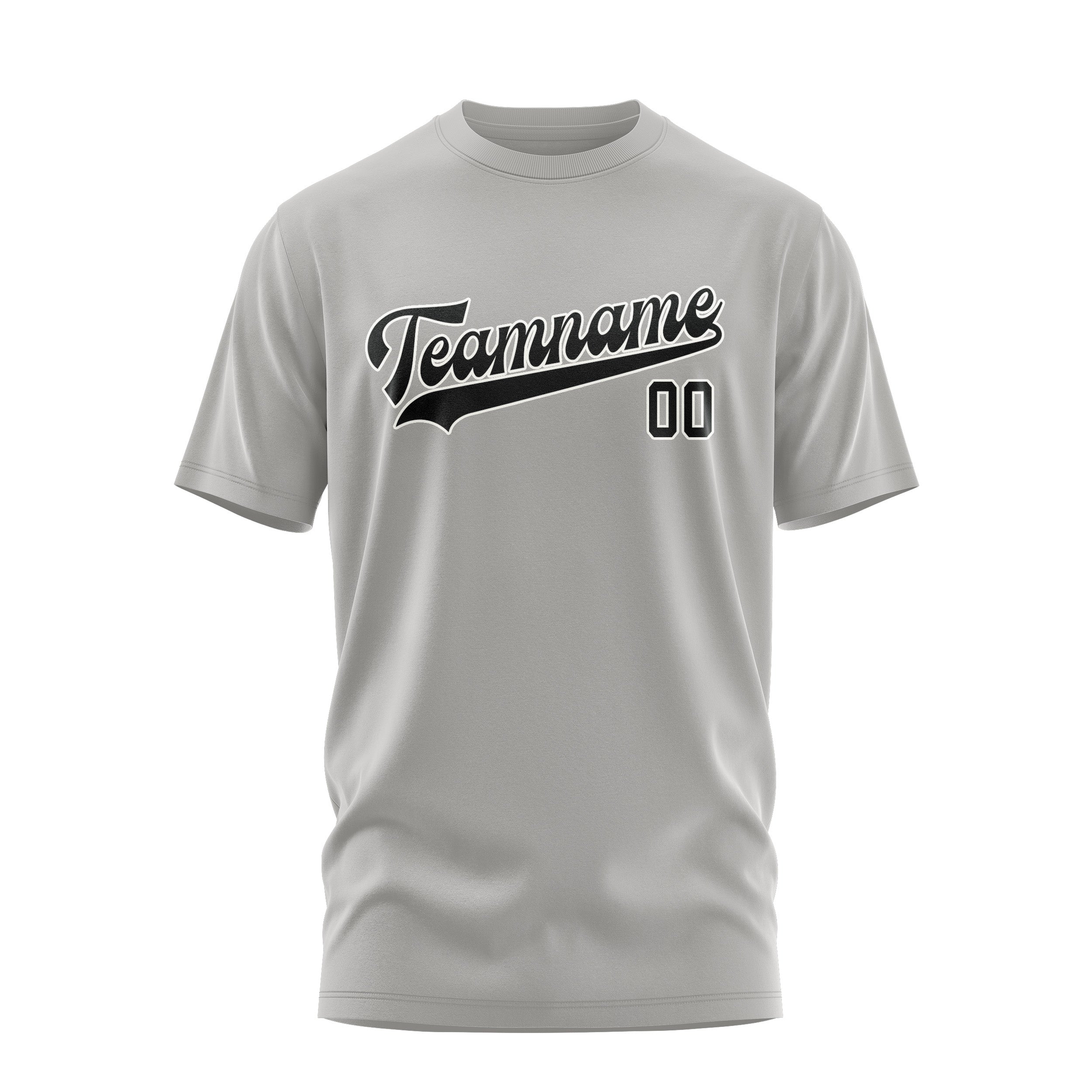 Custom Gray Black T-Shirt