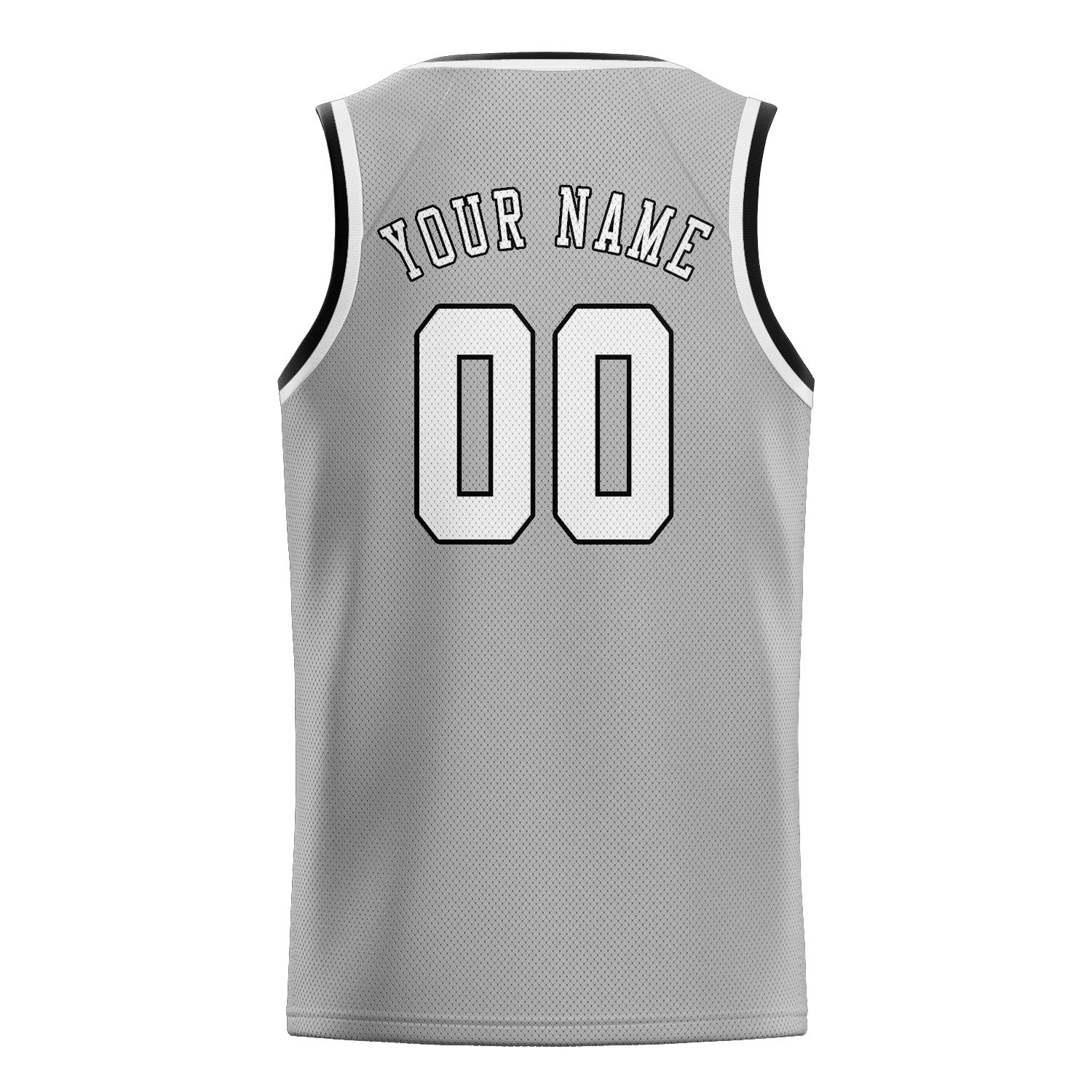 Custom Gray White Basketball Jersey