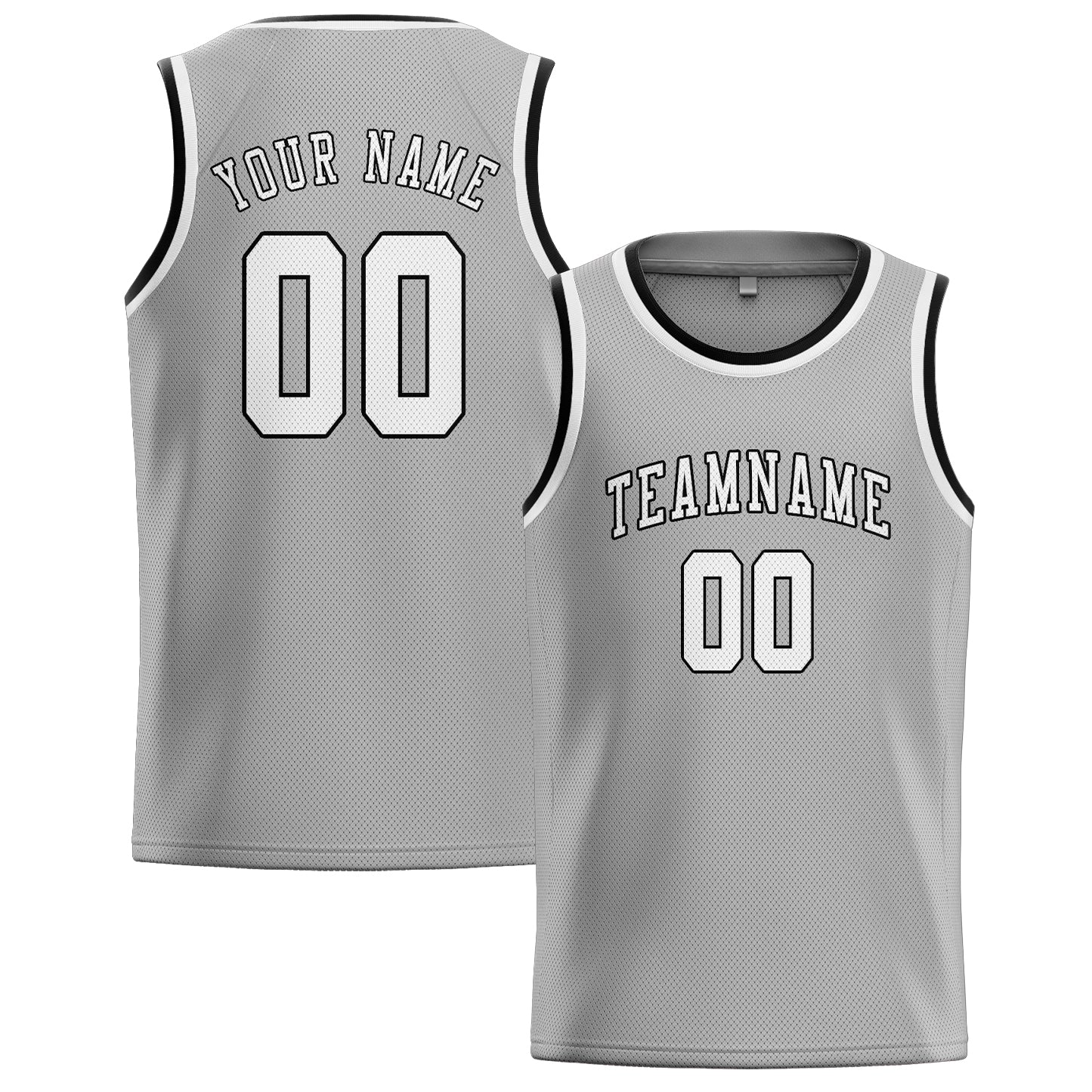 Custom Gray White Basketball Jersey