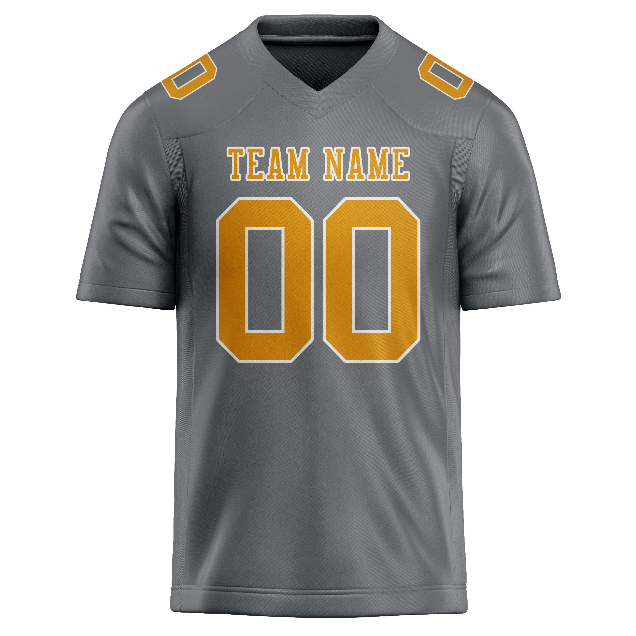 Custom Gray Yellow Football Jersey