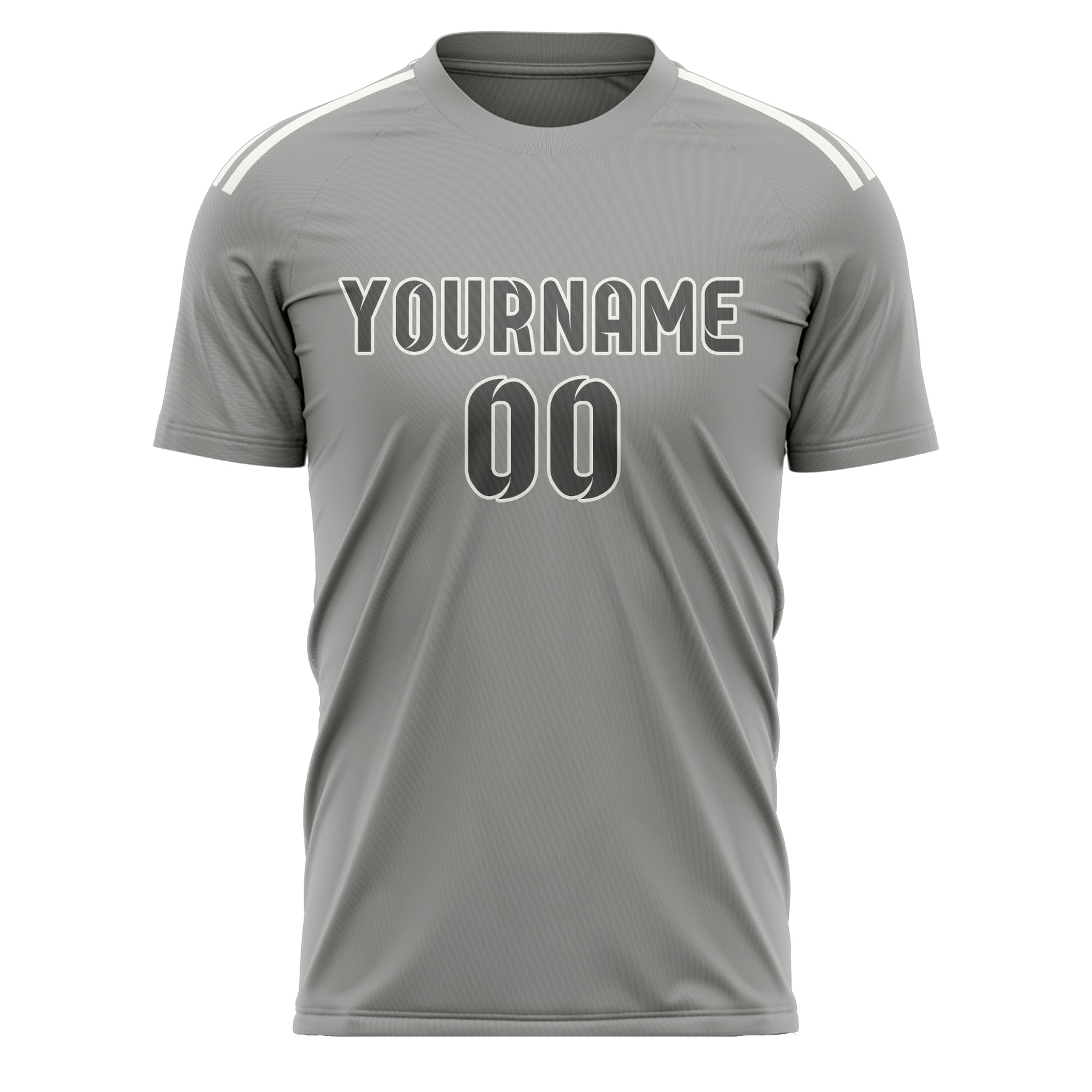 Custom Gray Dark Grey Soccer Jersey
