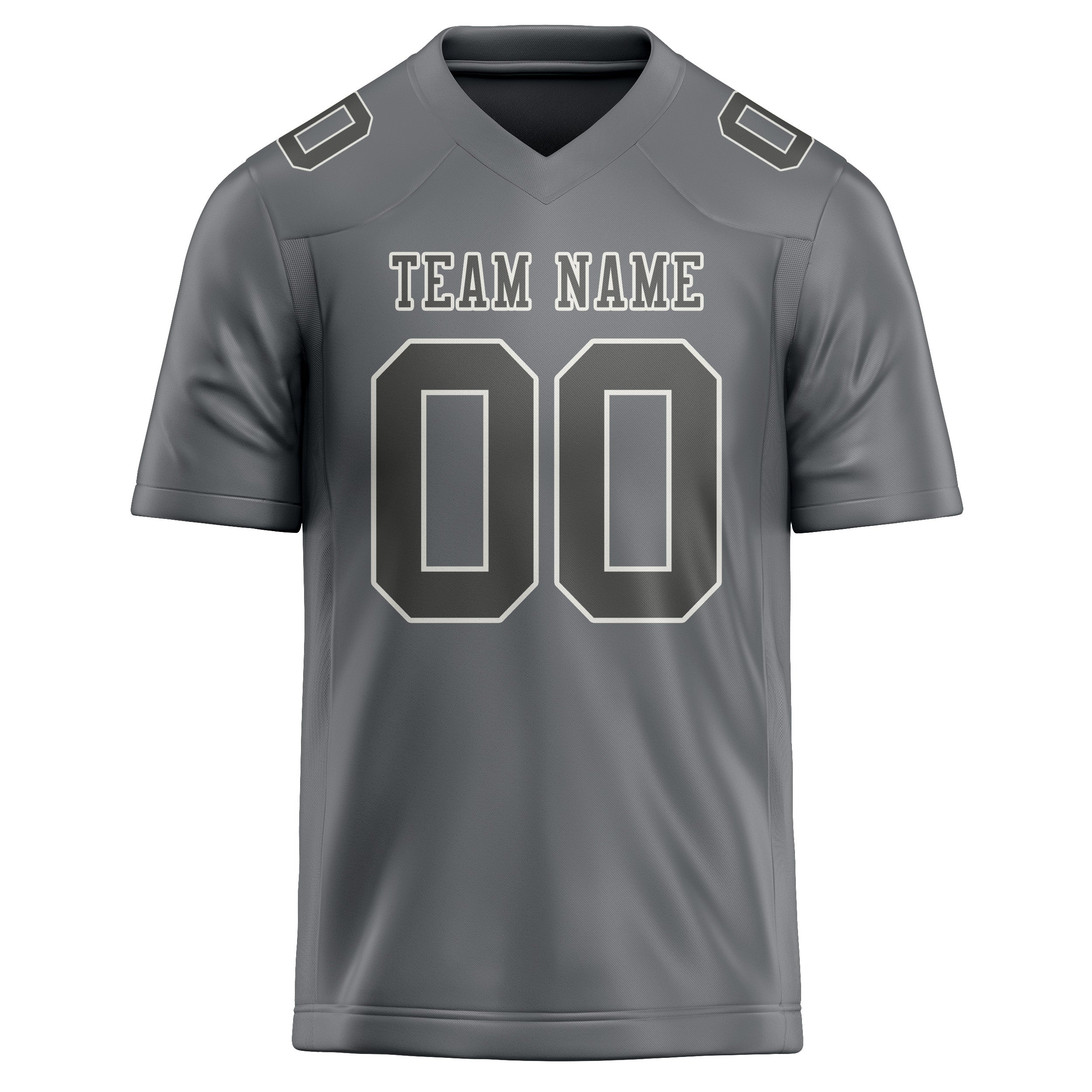 Custom Gray Dark Grey Football Jersey