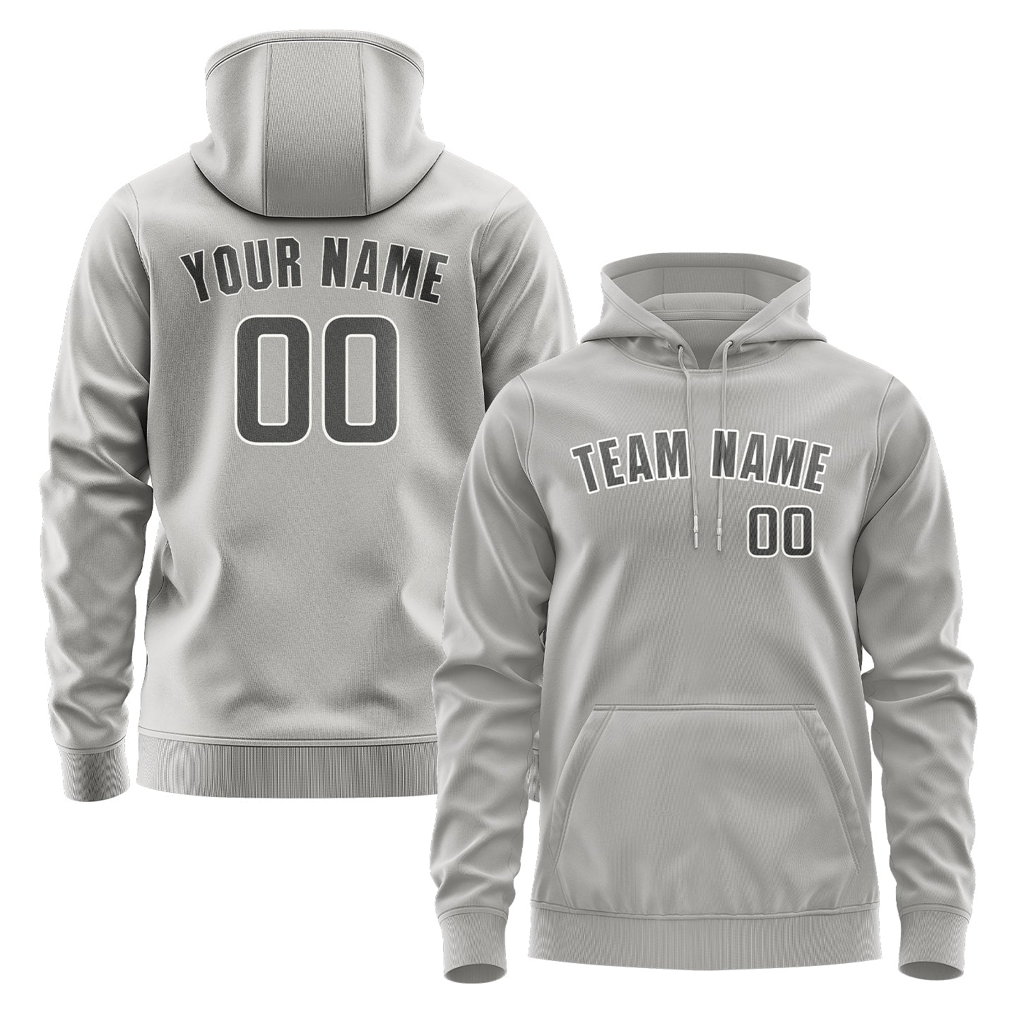 Custom Gray Dark Grey Hoodie