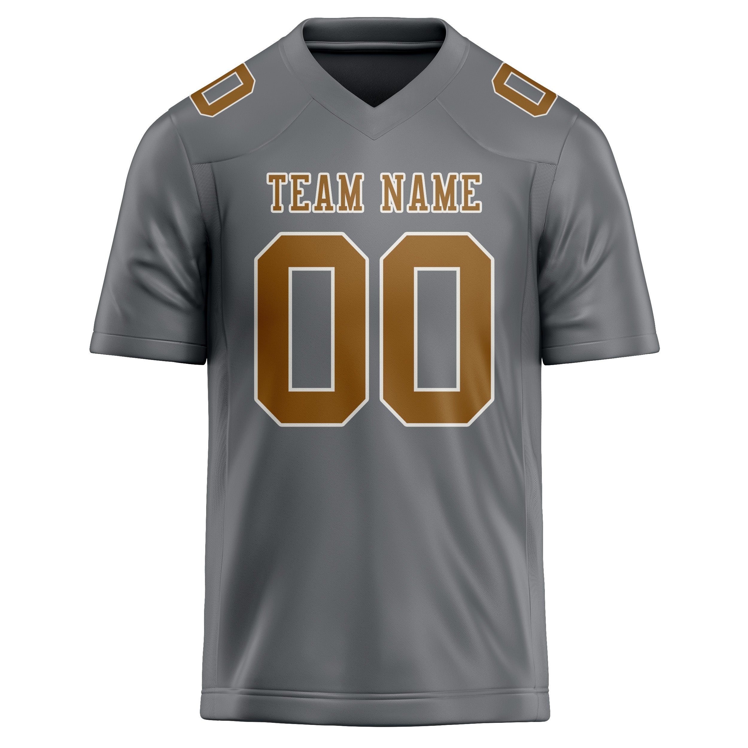 Custom Gray Khaki Football Jersey