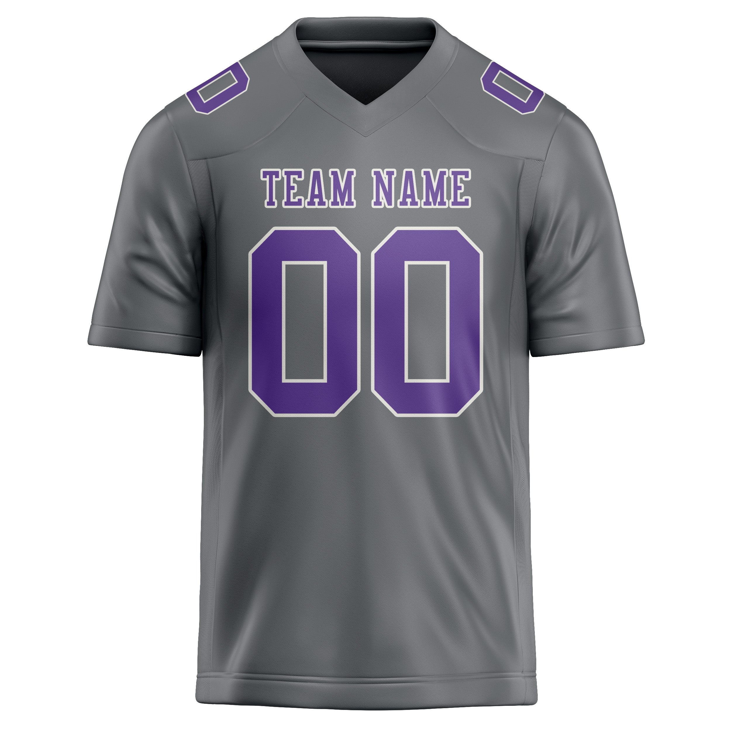 Custom Gray Light Purple Football Jersey