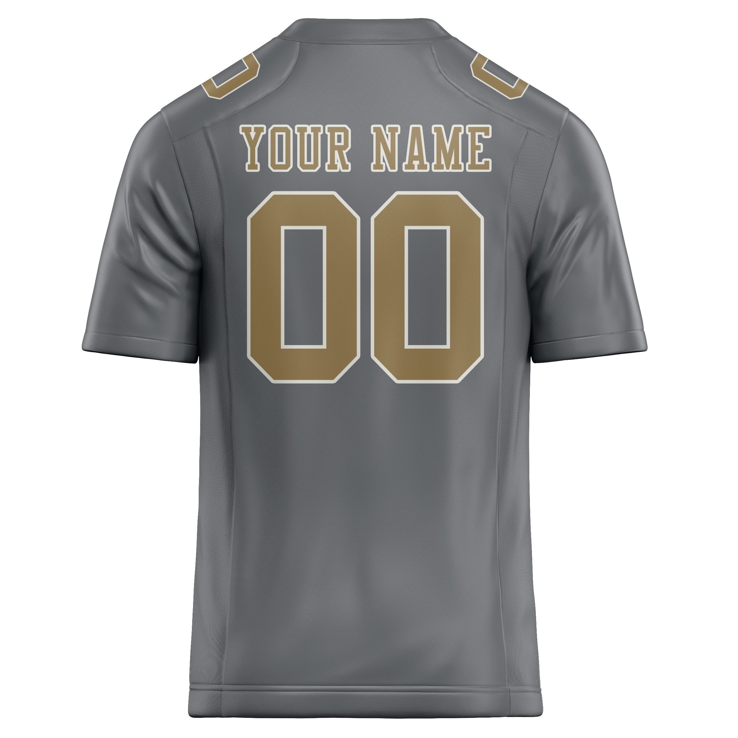 Custom Gray Light Khaki Football Jersey