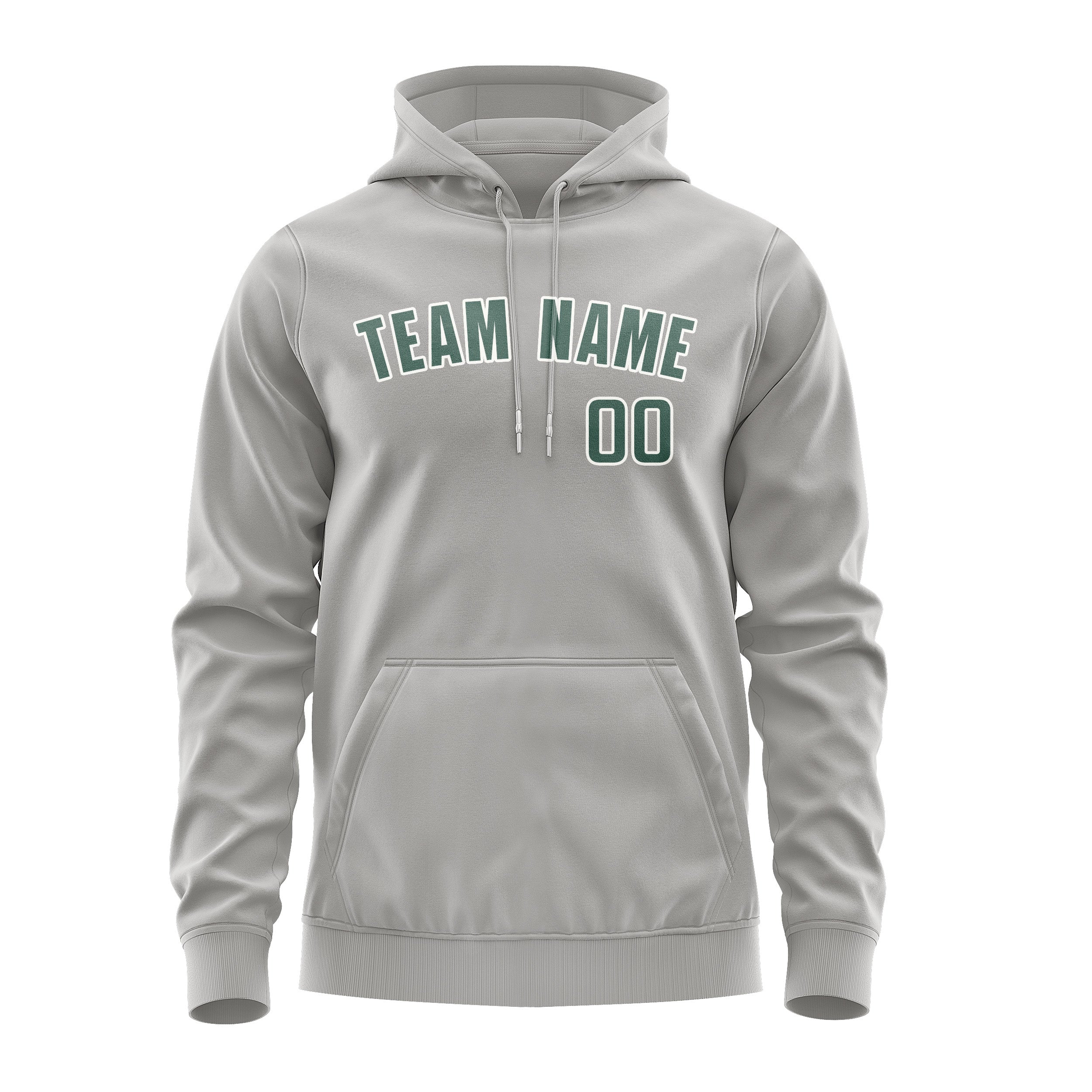 Custom Gray Blue Green Hoodie