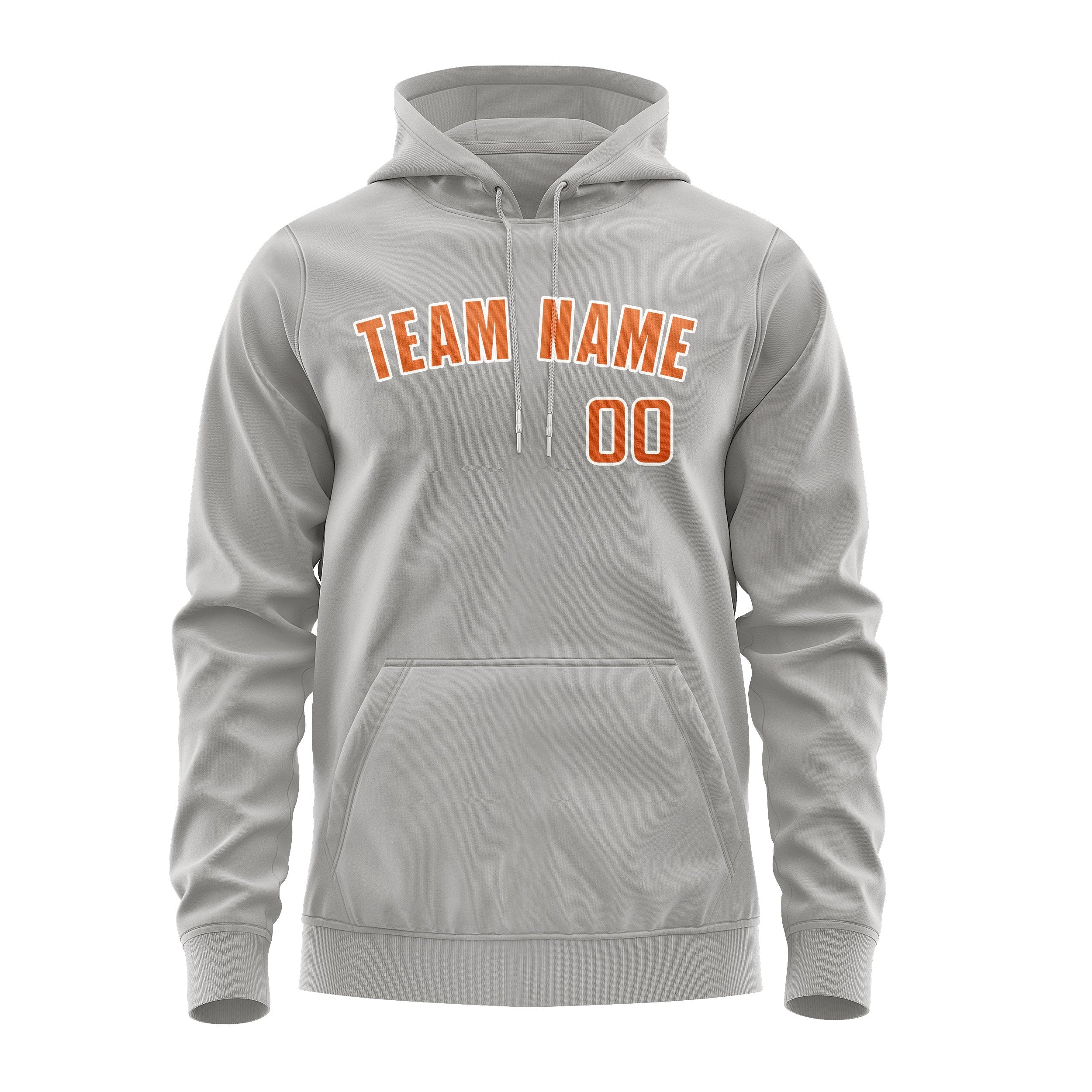 Custom Gray Orange Hoodie
