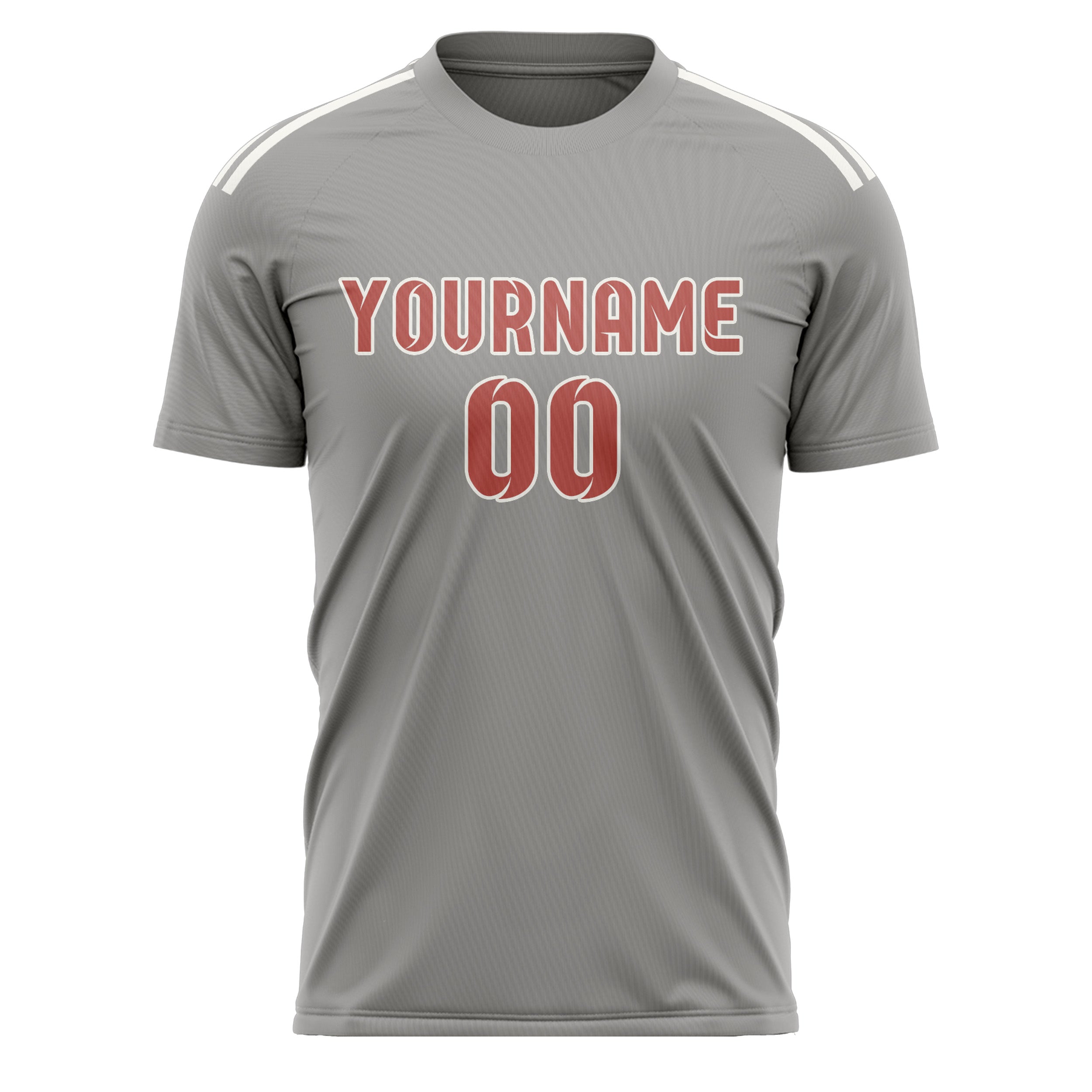 Custom Gray Copper Rose Soccer Jersey