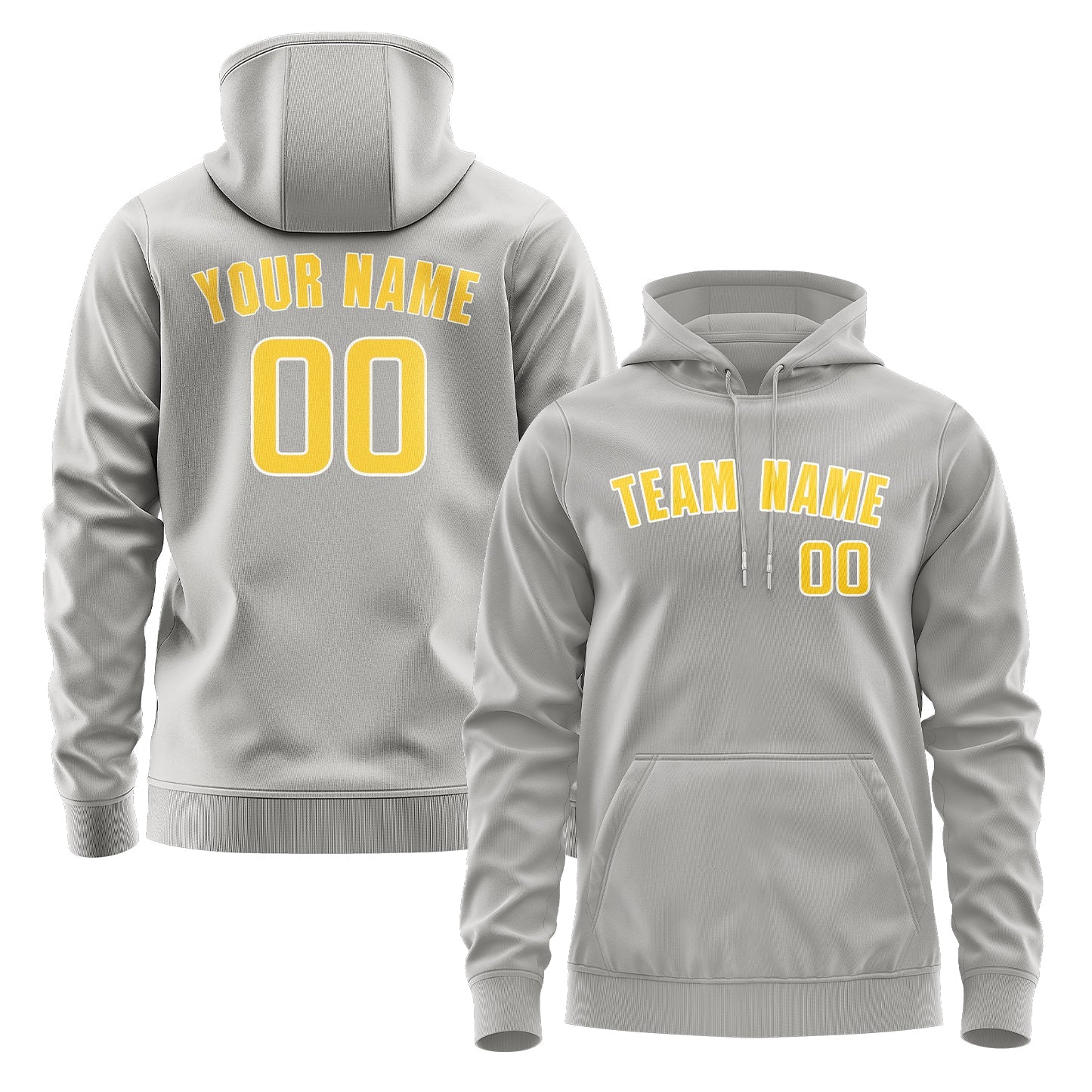 Custom Gray Gold Hoodie