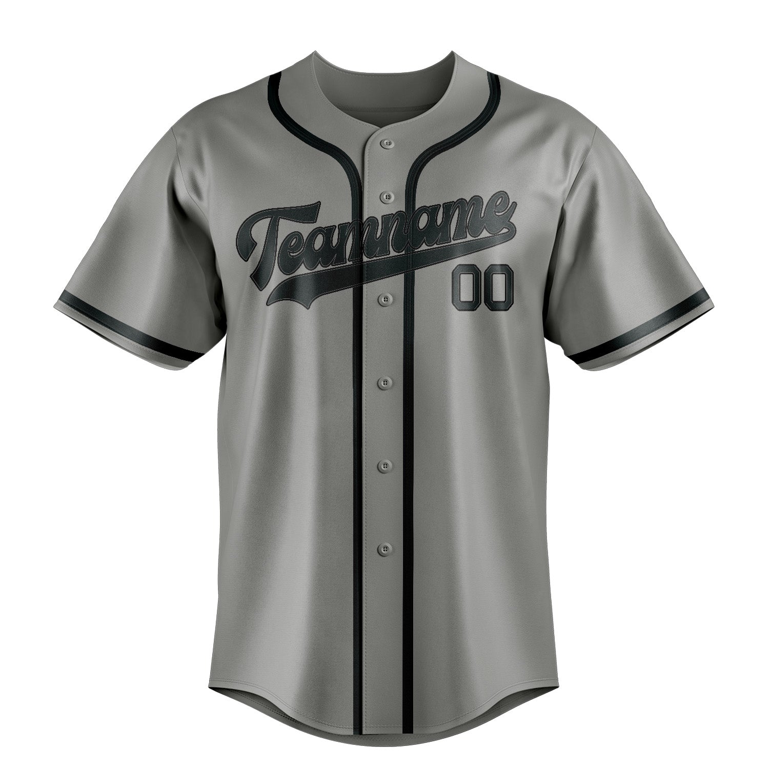 Custom Gray Dark Grey Baseball Jersey