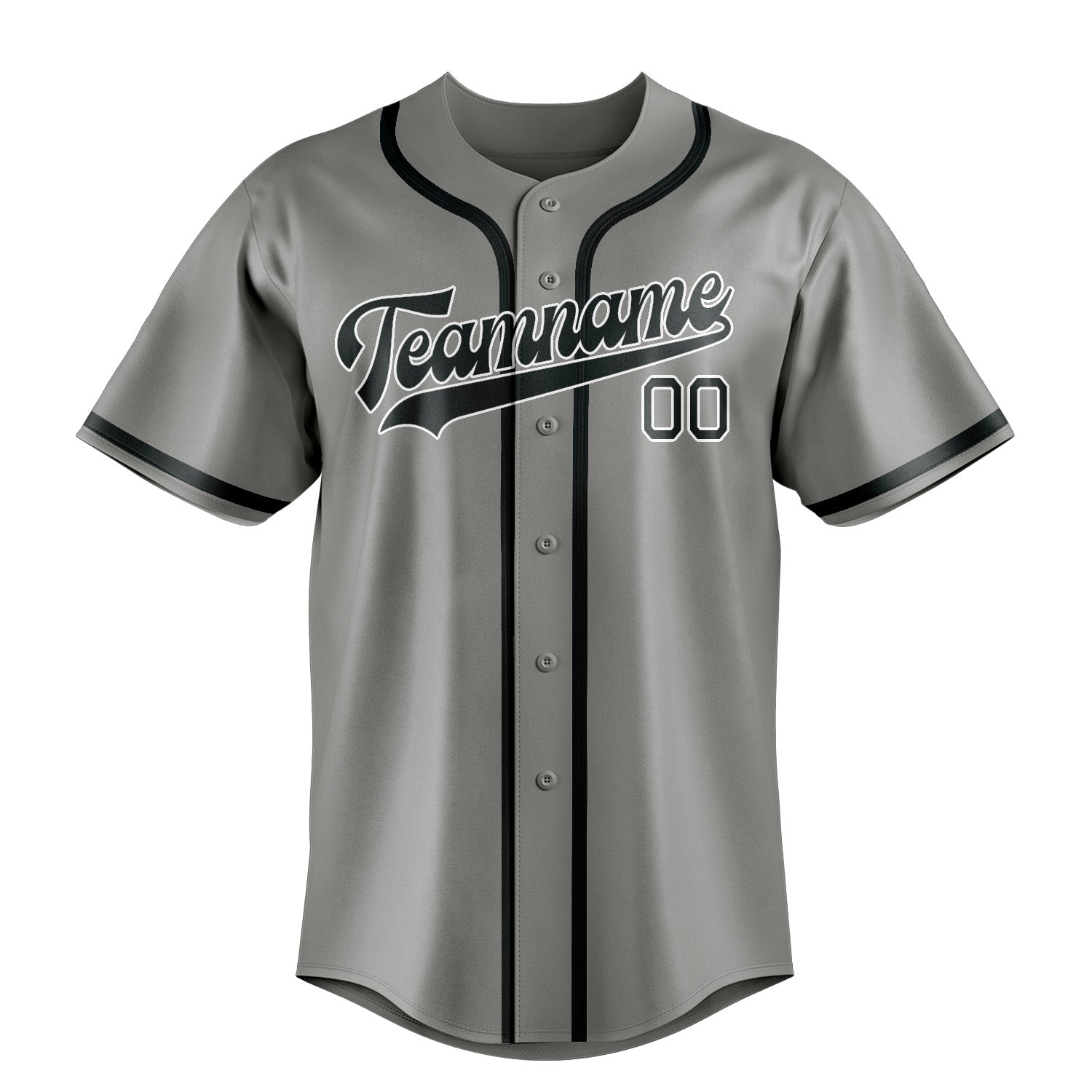 Custom Gray Dark Grey Baseball Jersey
