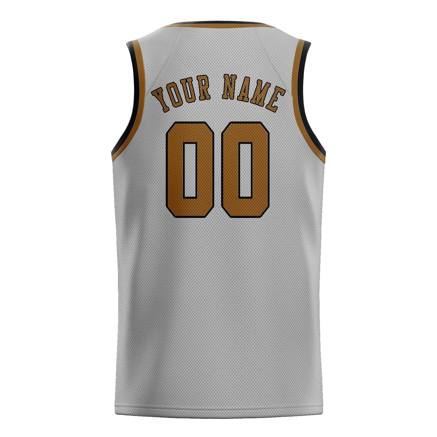 Custom Gray Khaki Basketball Jersey