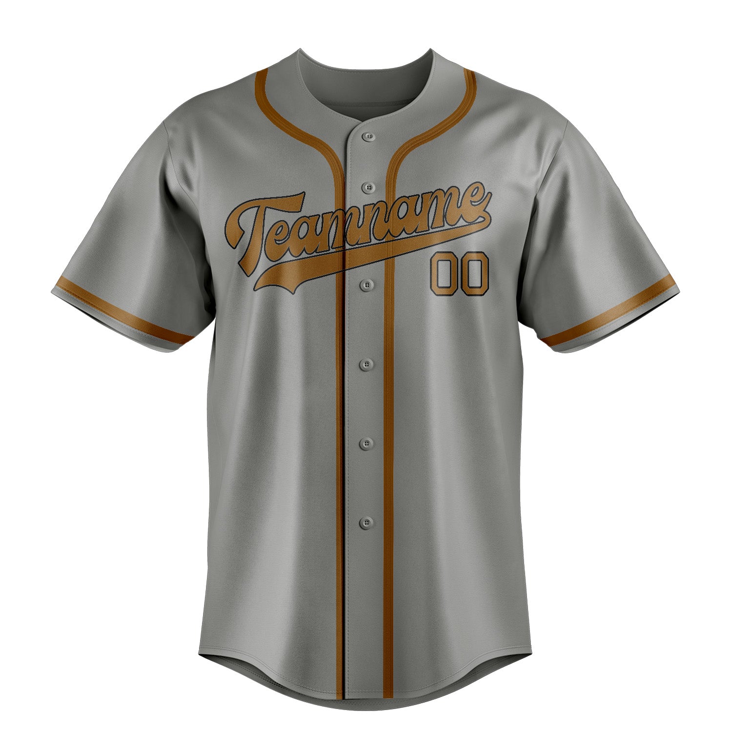 Custom Gray Khaki Baseball Jersey