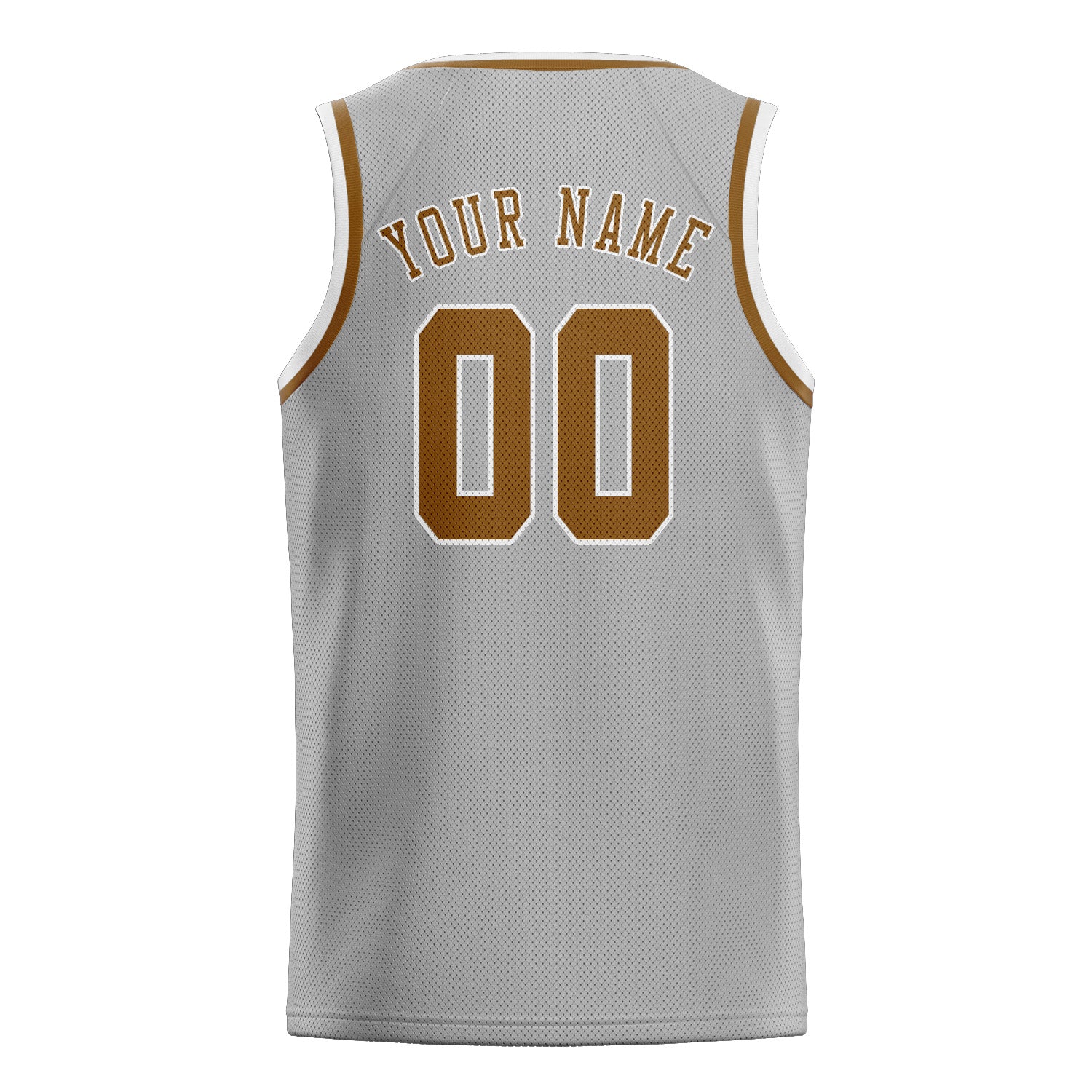 Custom Gray Khaki Basketball Jersey