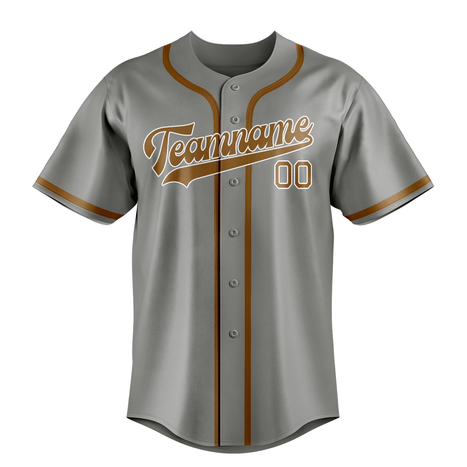 Custom Gray Khaki Baseball Jersey