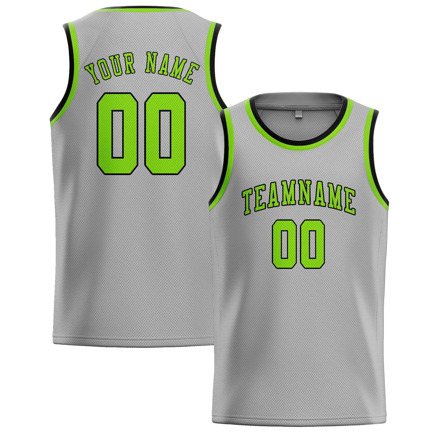 Custom Gray Emerald Green Basketball Jersey