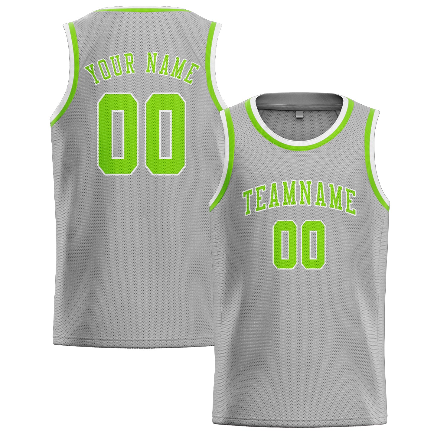 Custom Gray Emerald Green Basketball Jersey