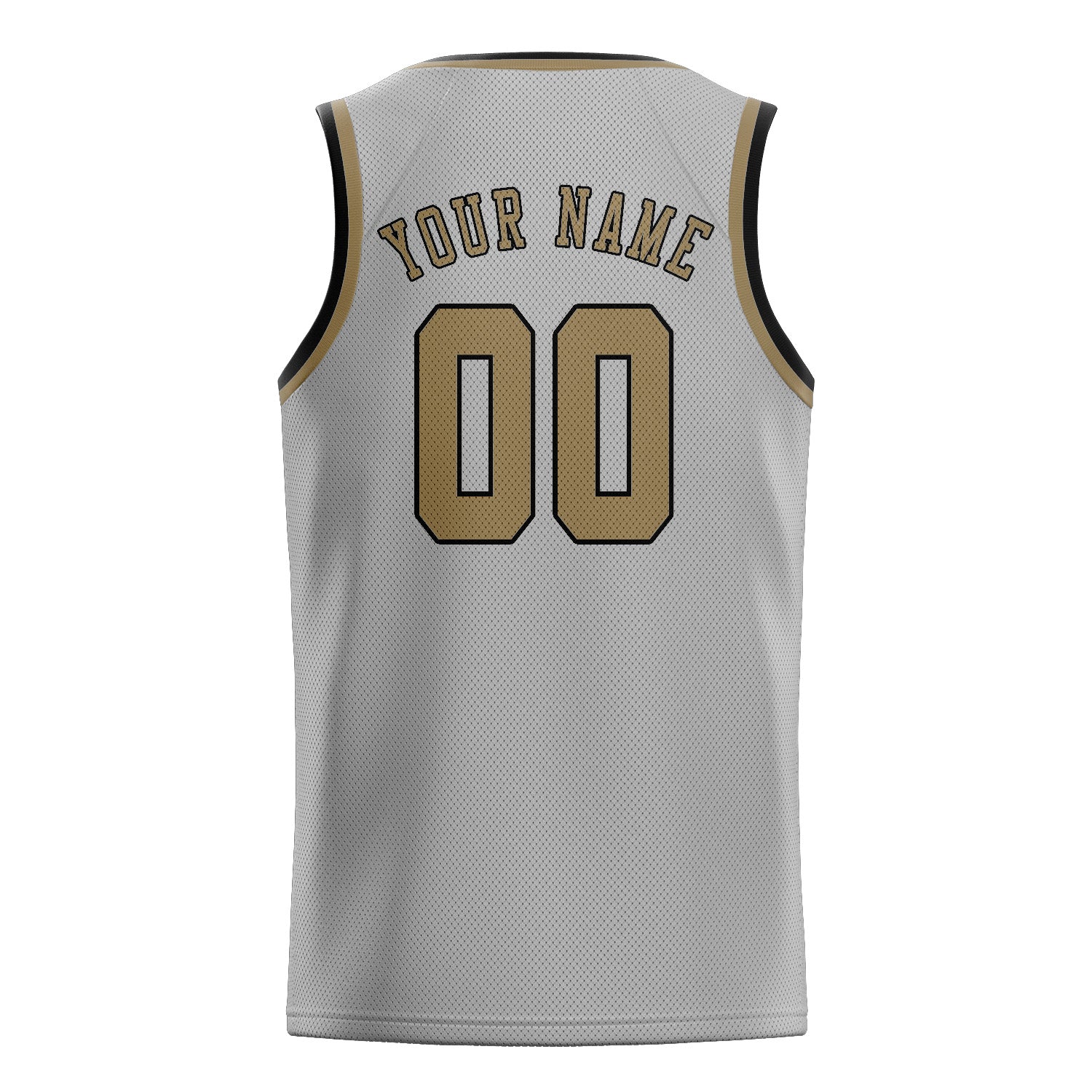 Custom Gray Light Khaki Basketball Jersey